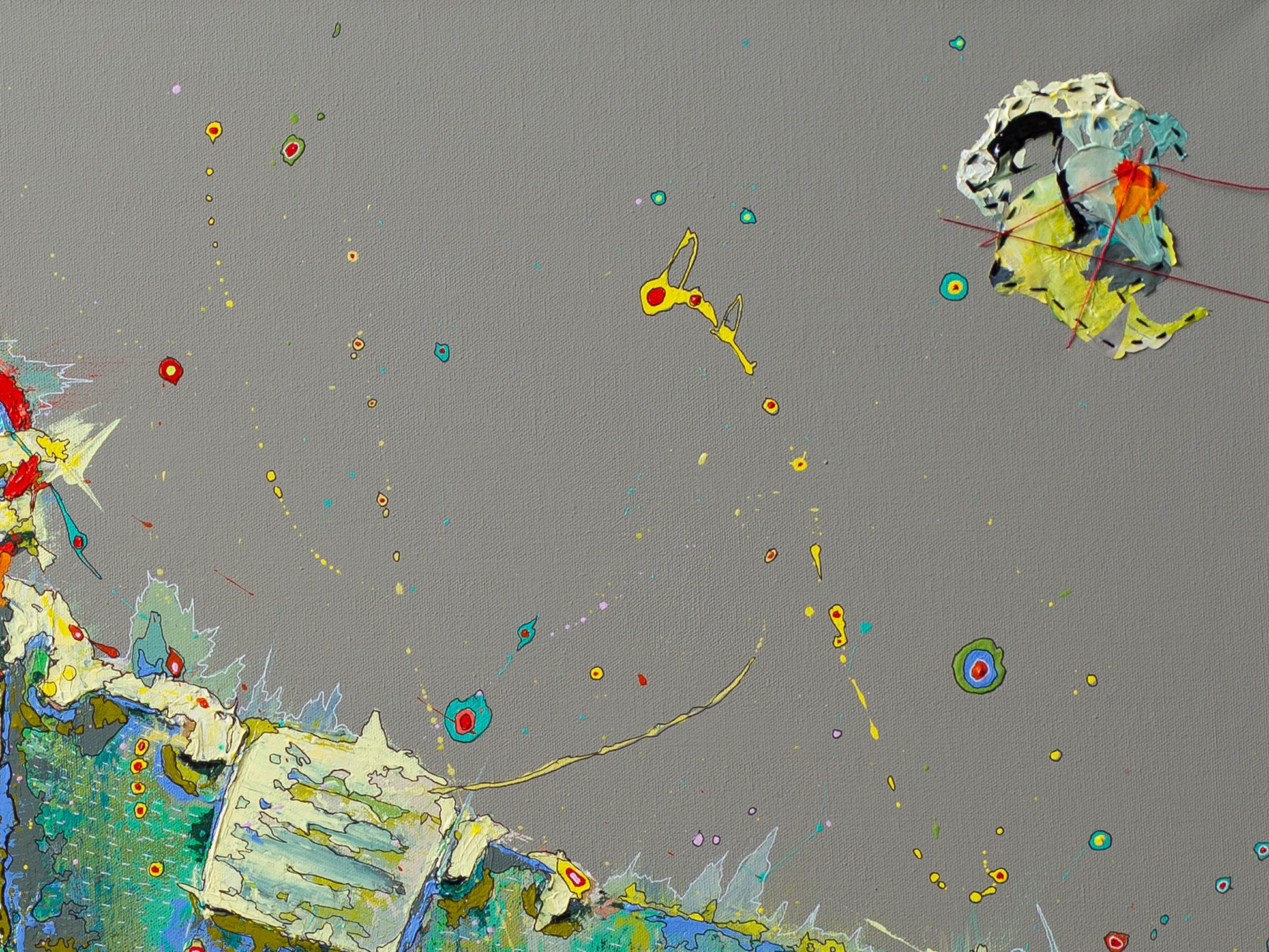 Acrylic painting on canvas of Air Yeezy 2 "Pure Platinum" | Emerging contemporary artist Kate Jensen  | Katejjj.shop