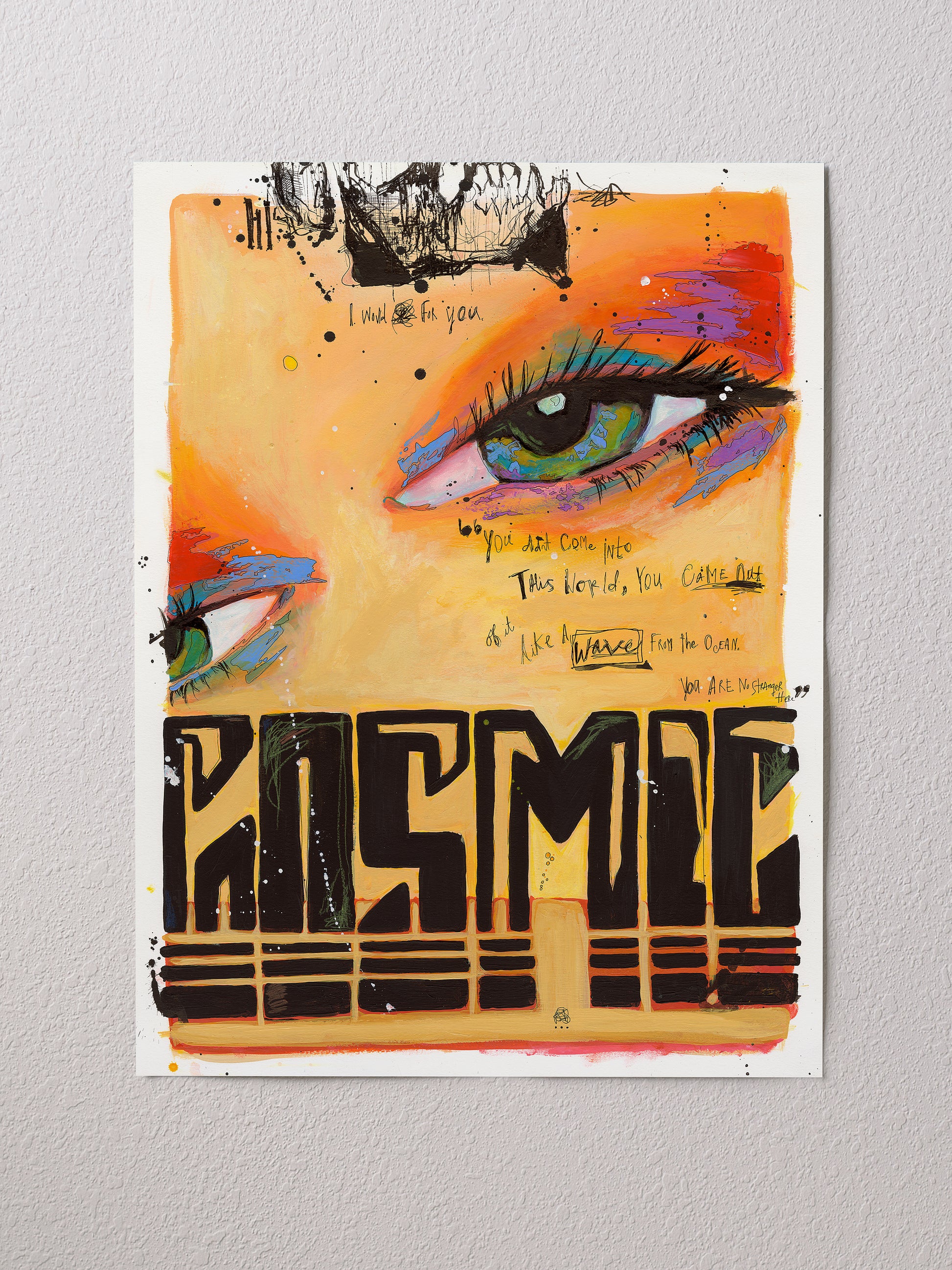 Original mixed media painting on paper | Emerging contemporary artist Kate Jensen  | Katejjj.shop