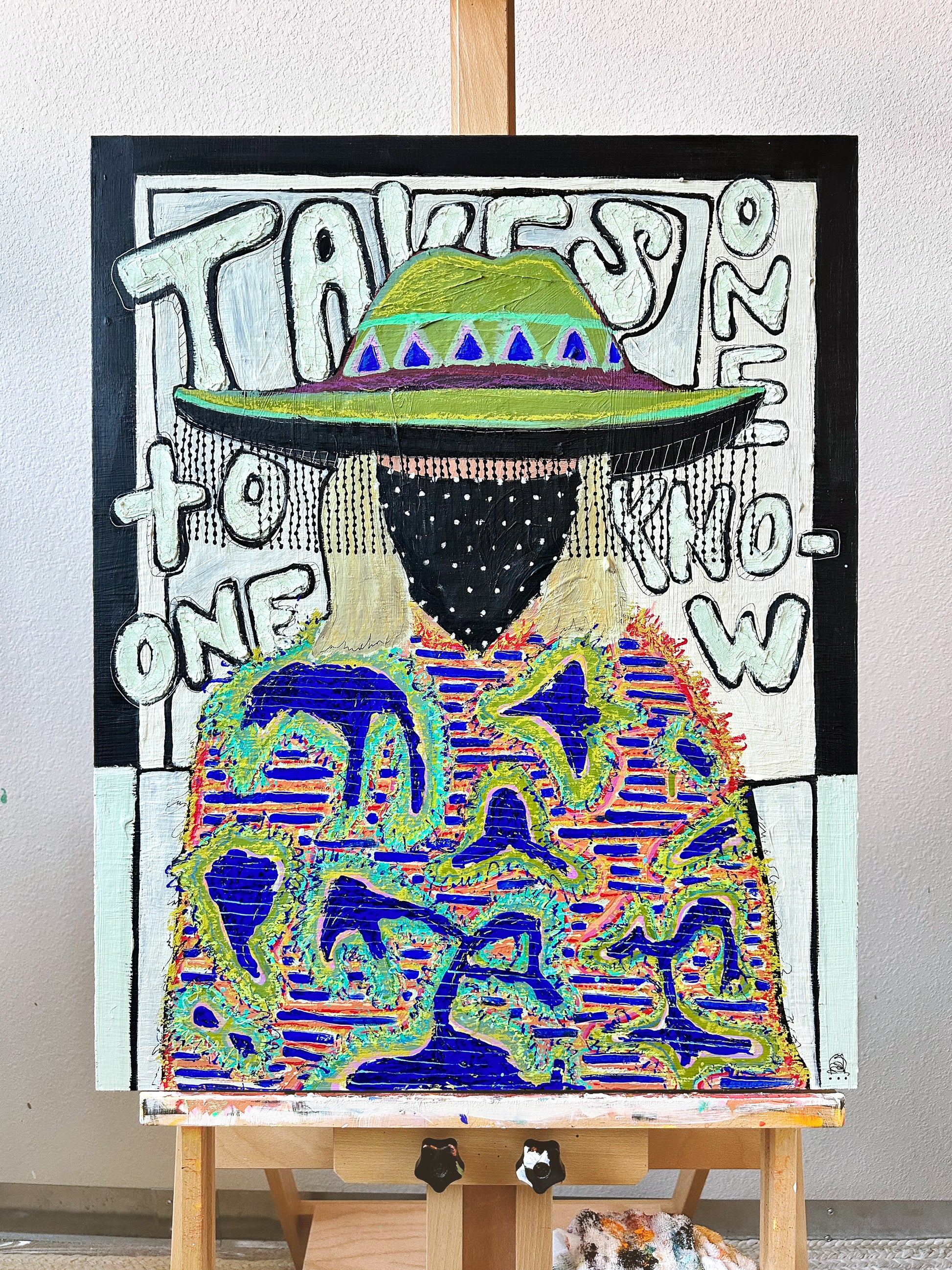 Original mixed media painting on wood | Emerging contemporary artist Kate Jensen | Katejjj.shop