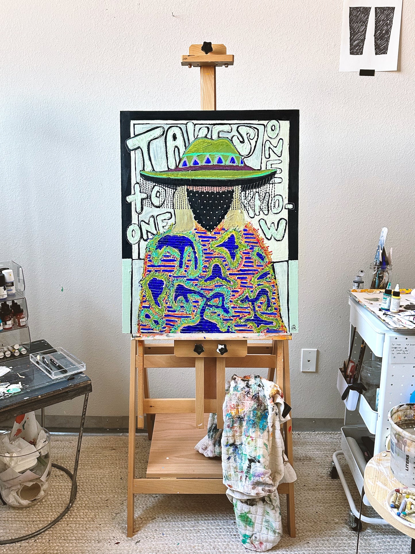 Original mixed media painting on wood | Emerging contemporary artist Kate Jensen | Katejjj.shop