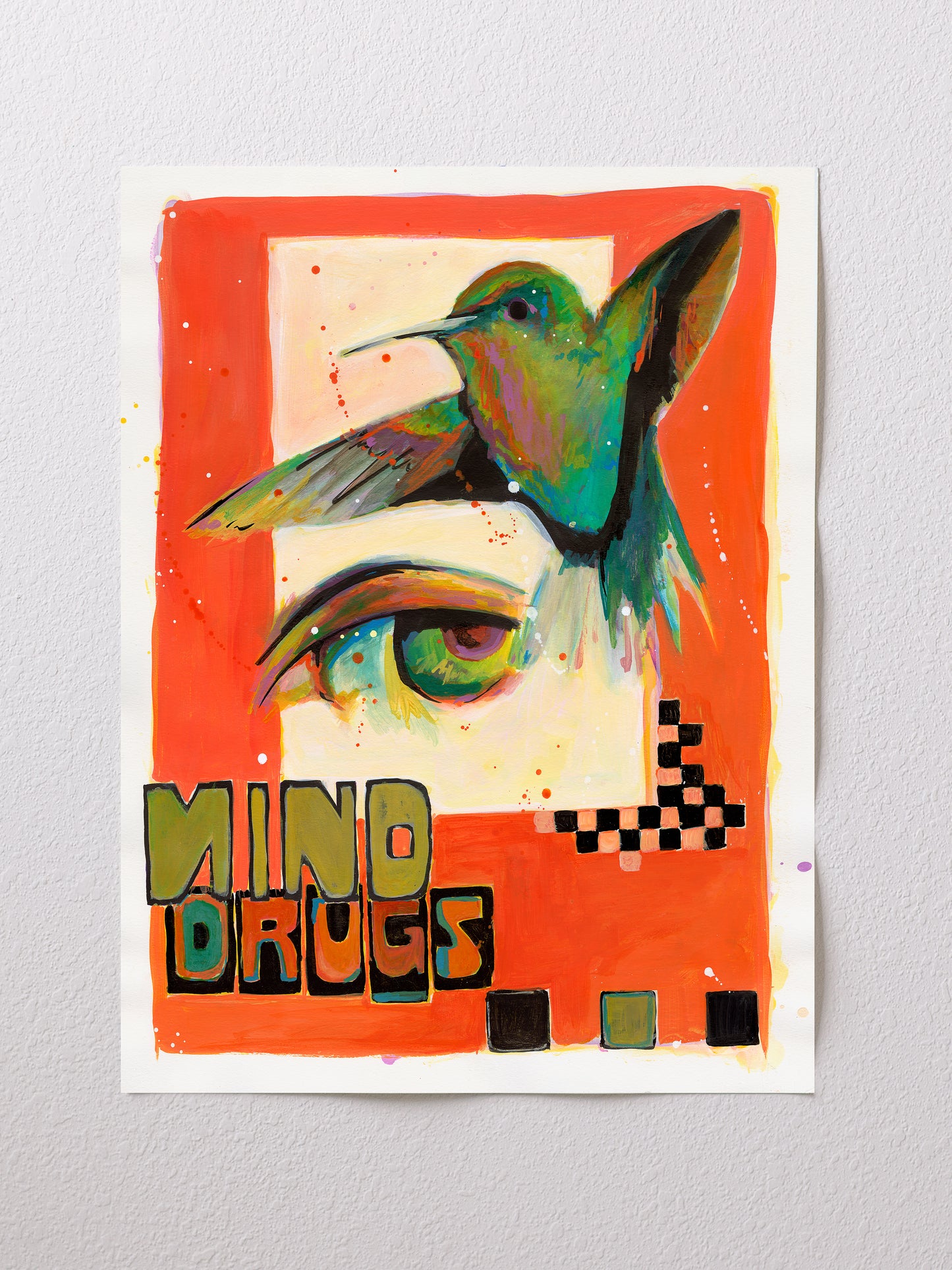 Original mixed media painting on paper | Emerging contemporary artist Kate Jensen | Katejjj.shop