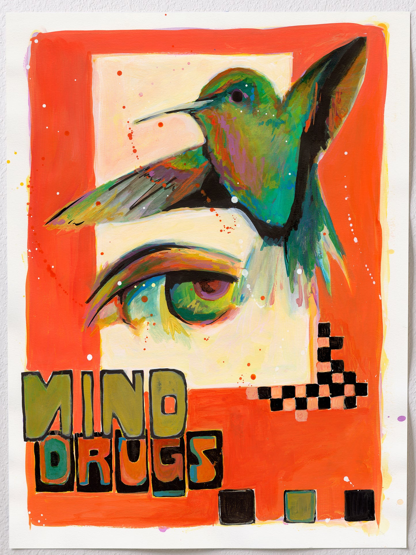 Original mixed media painting on paper | Emerging contemporary artist Kate Jensen | Katejjj.shop