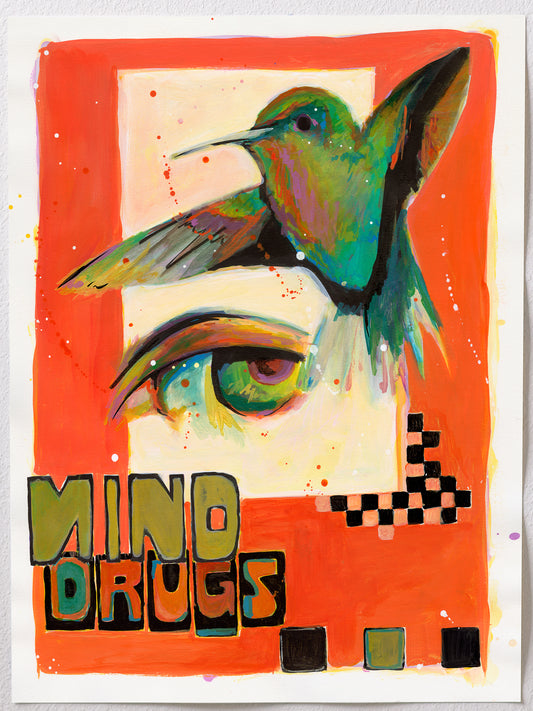 Original mixed media painting on paper | Emerging contemporary artist Kate Jensen  | Katejjj.shop