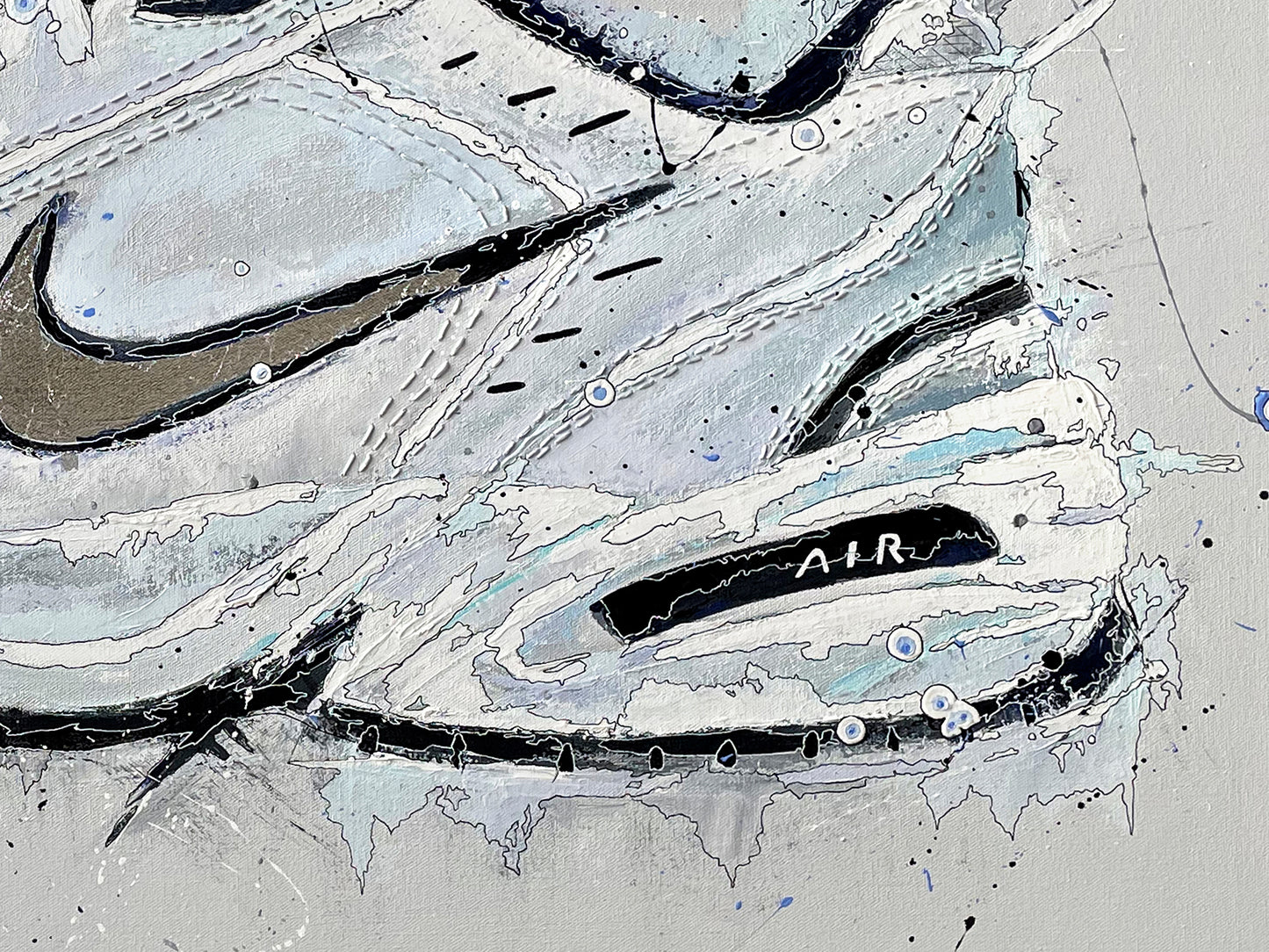Acrylic painting on canvas of Nike Monarch | Emerging contemporary artist Kate Jensen | Katejjj.shop