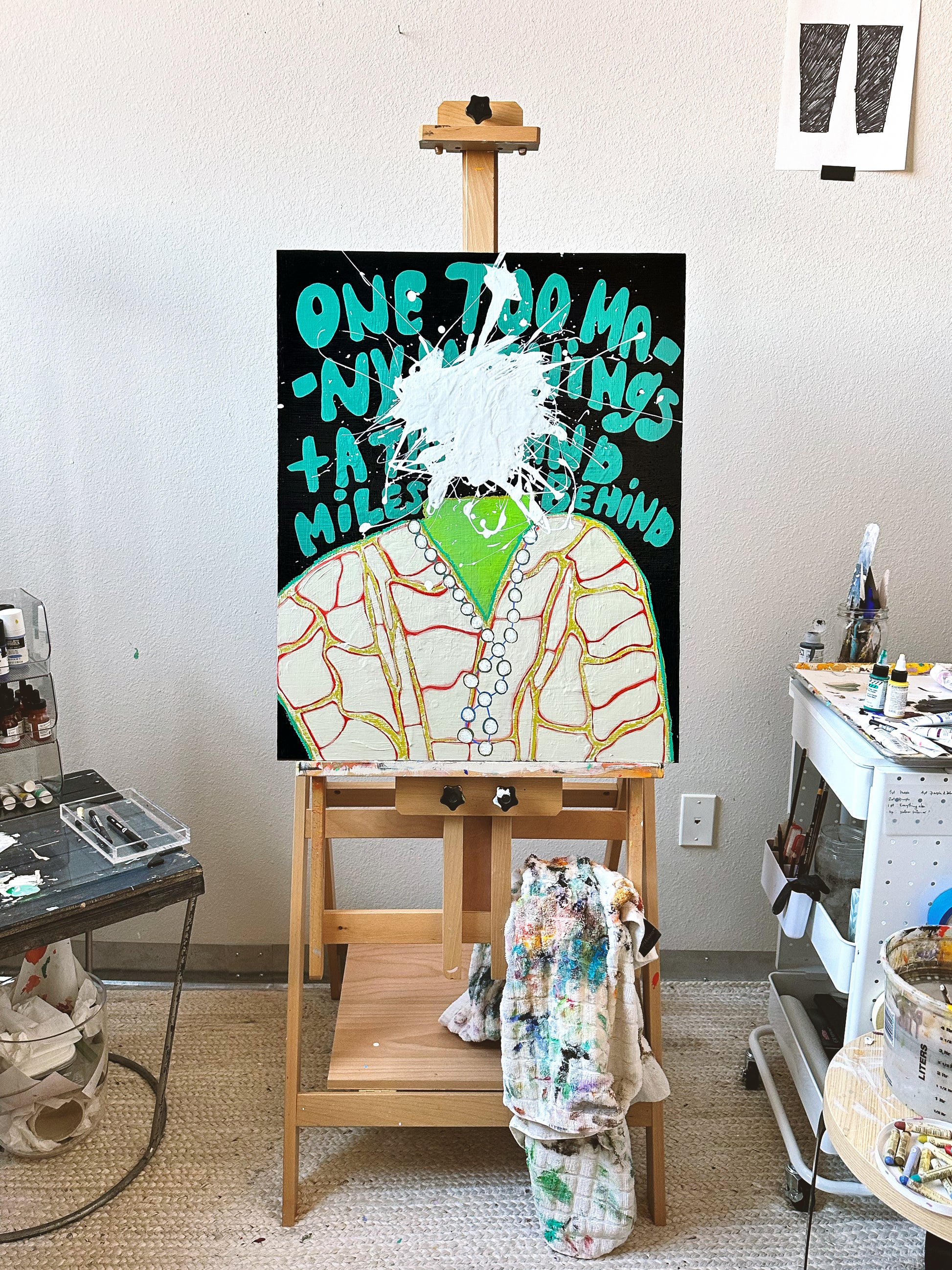 Original mixed media painting on wood | Emerging contemporary artist Kate Jensen | Katejjj.shop