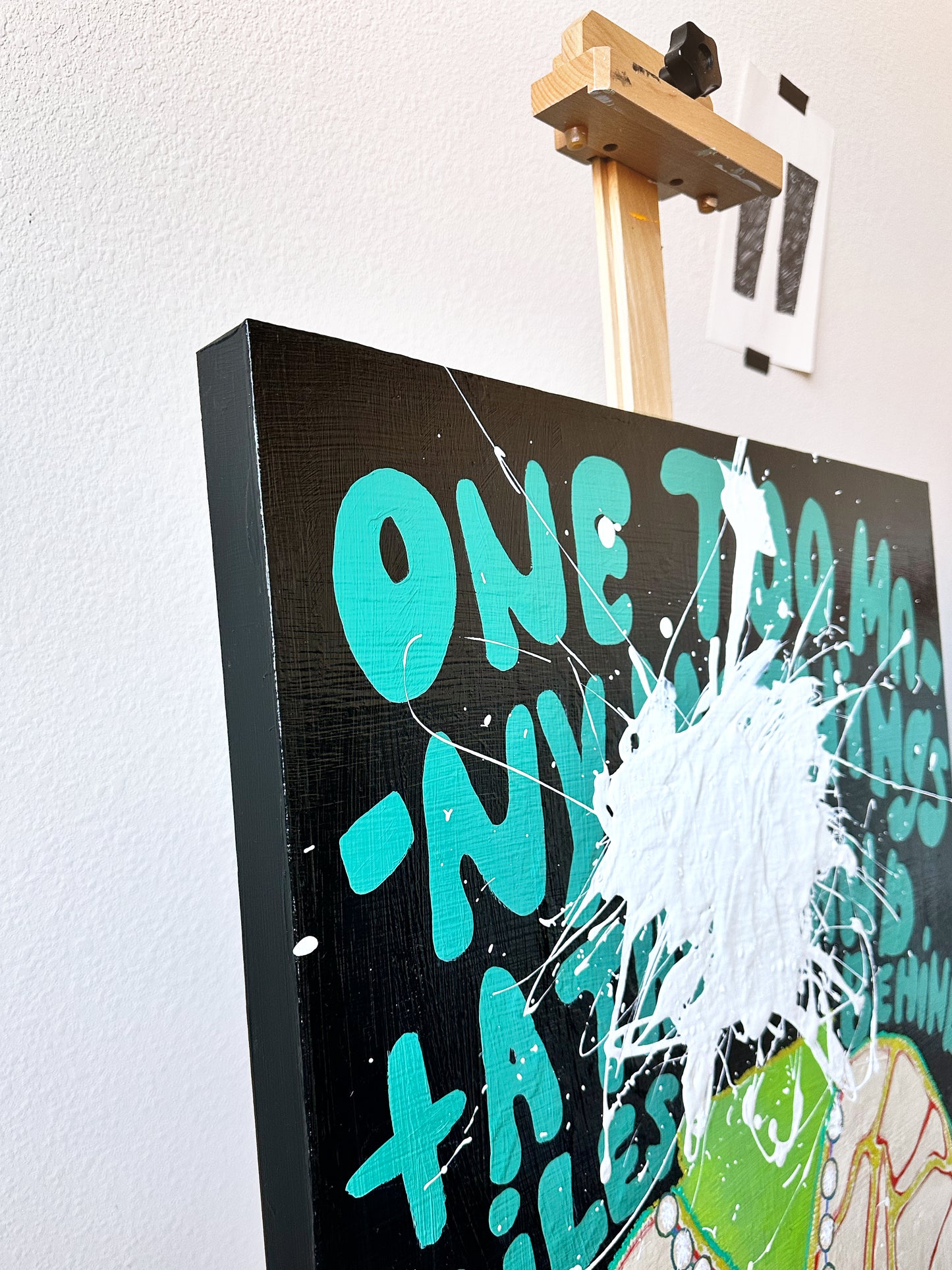 Original mixed media painting on wood | Emerging contemporary artist Kate Jensen | Katejjj.shop