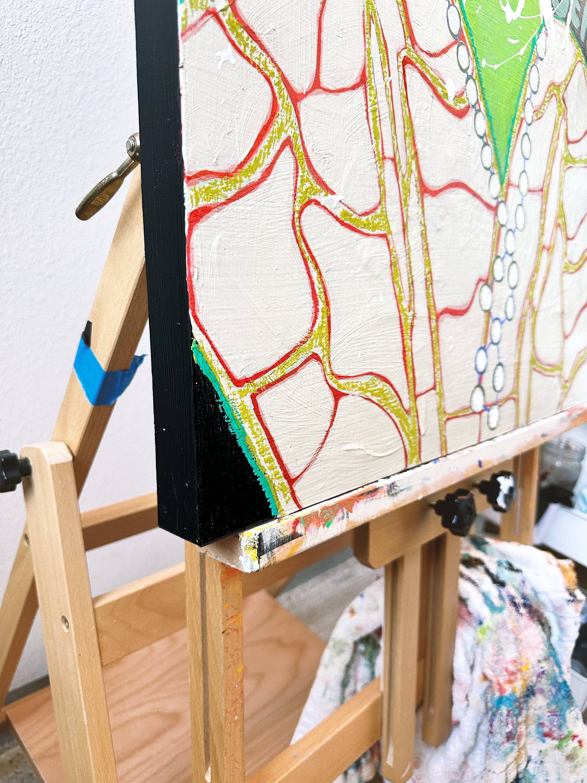 Original mixed media painting on wood | Emerging contemporary artist Kate Jensen | Katejjj.shop