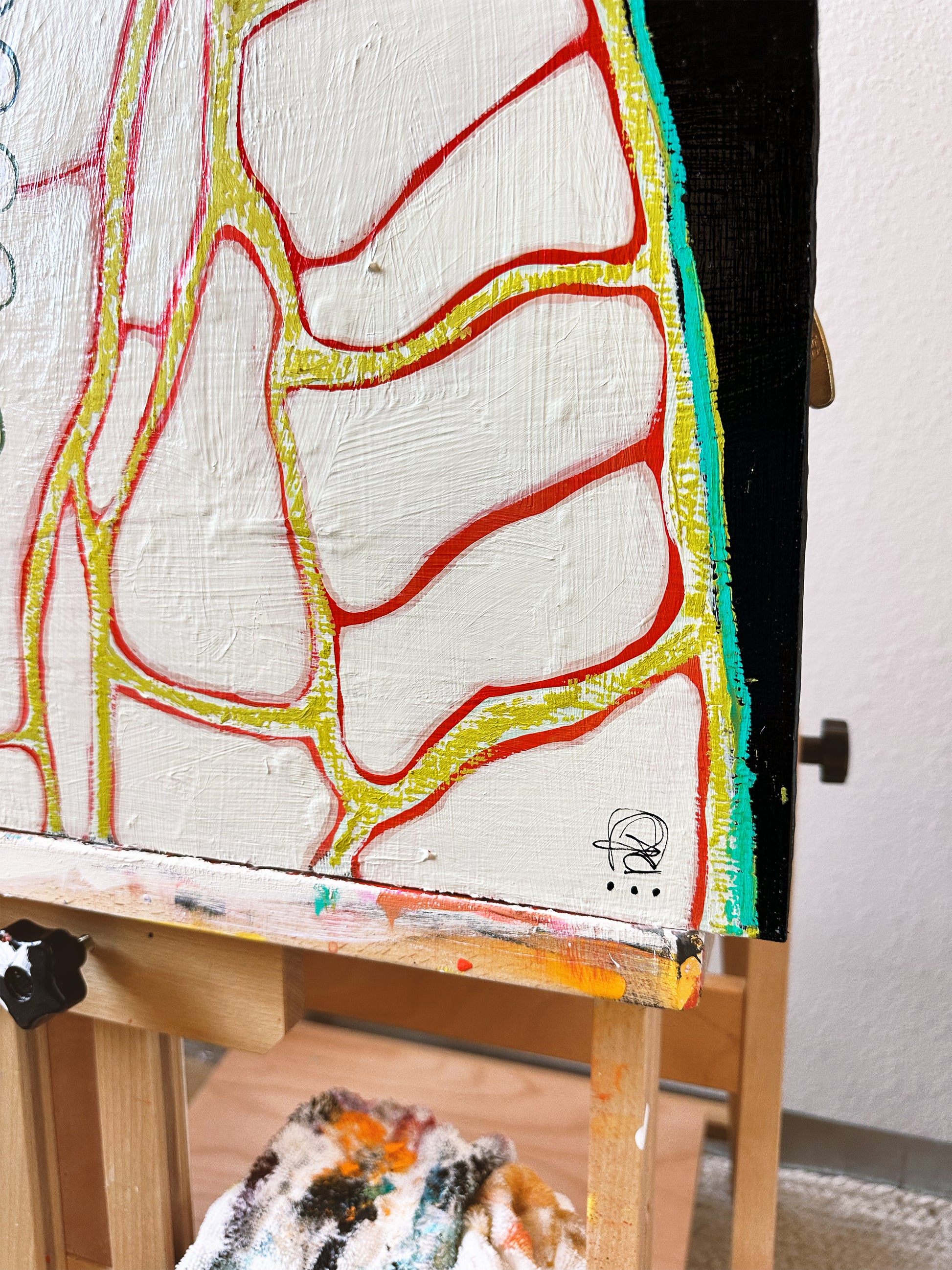Original mixed media painting on wood | Emerging contemporary artist Kate Jensen | Katejjj.shop