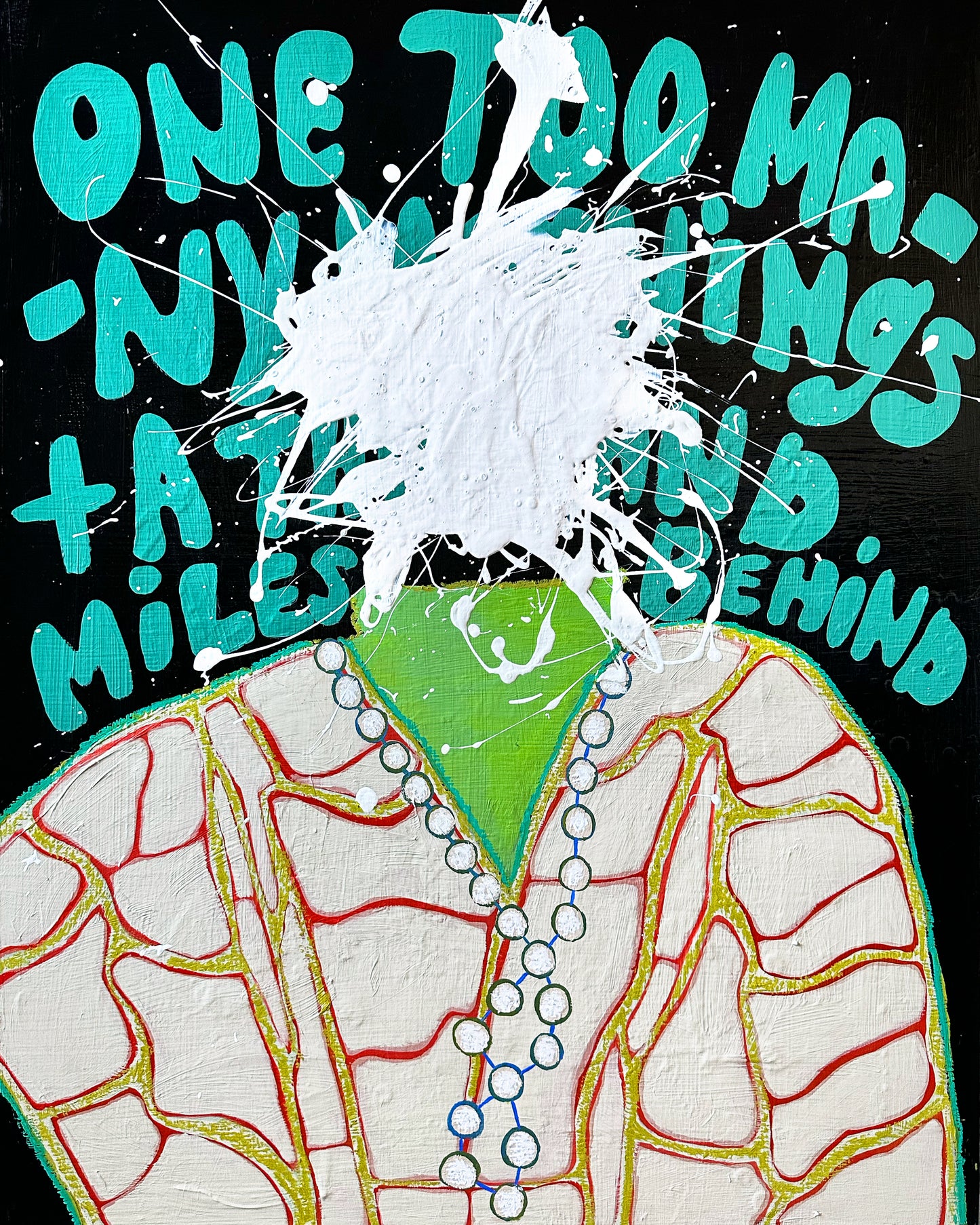 Original mixed media painting on wood | Emerging contemporary artist Kate Jensen | Katejjj.shop