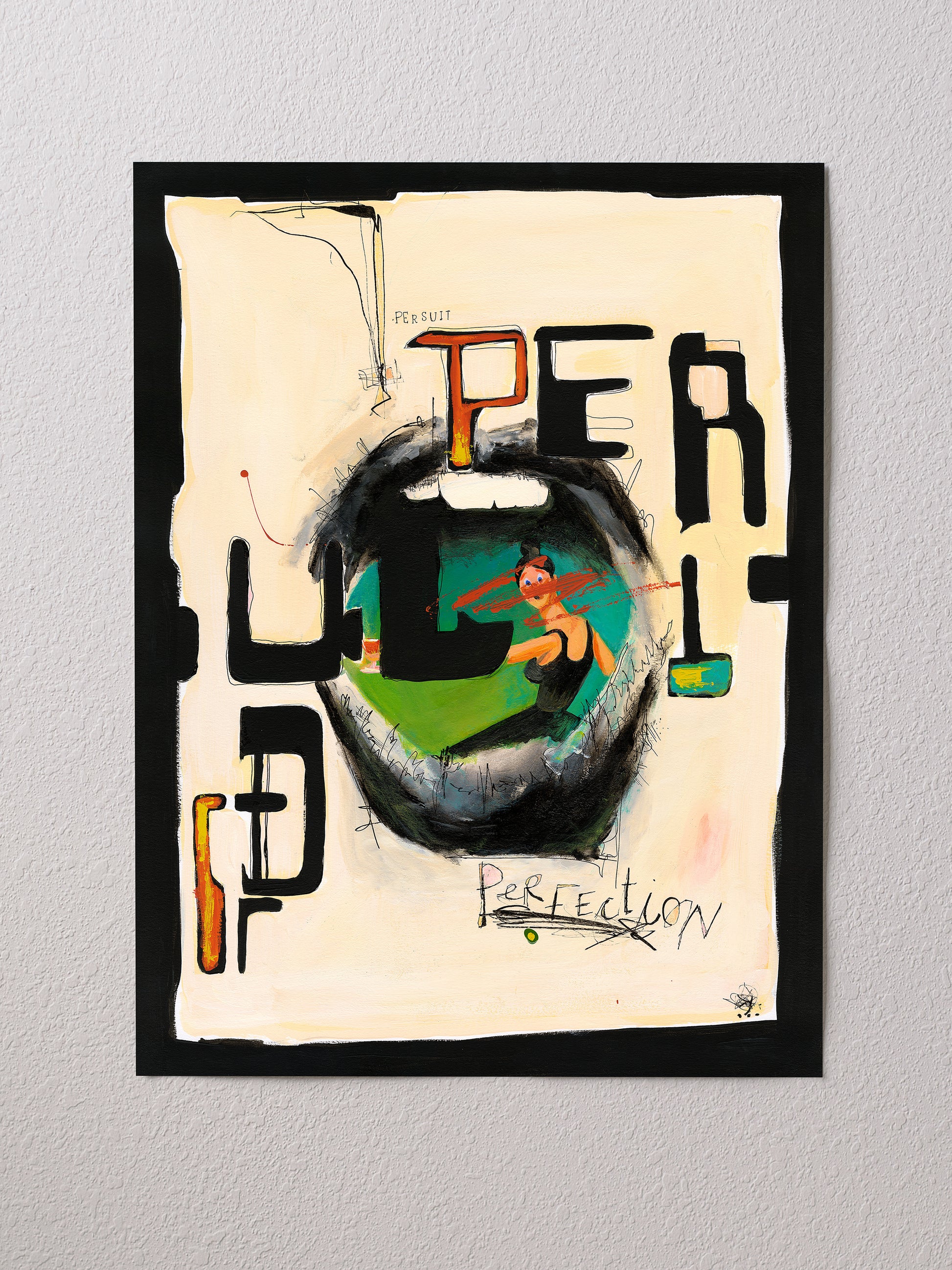 Original mixed media painting on paper | Emerging contemporary artist Kate Jensen  | Katejjj.shop