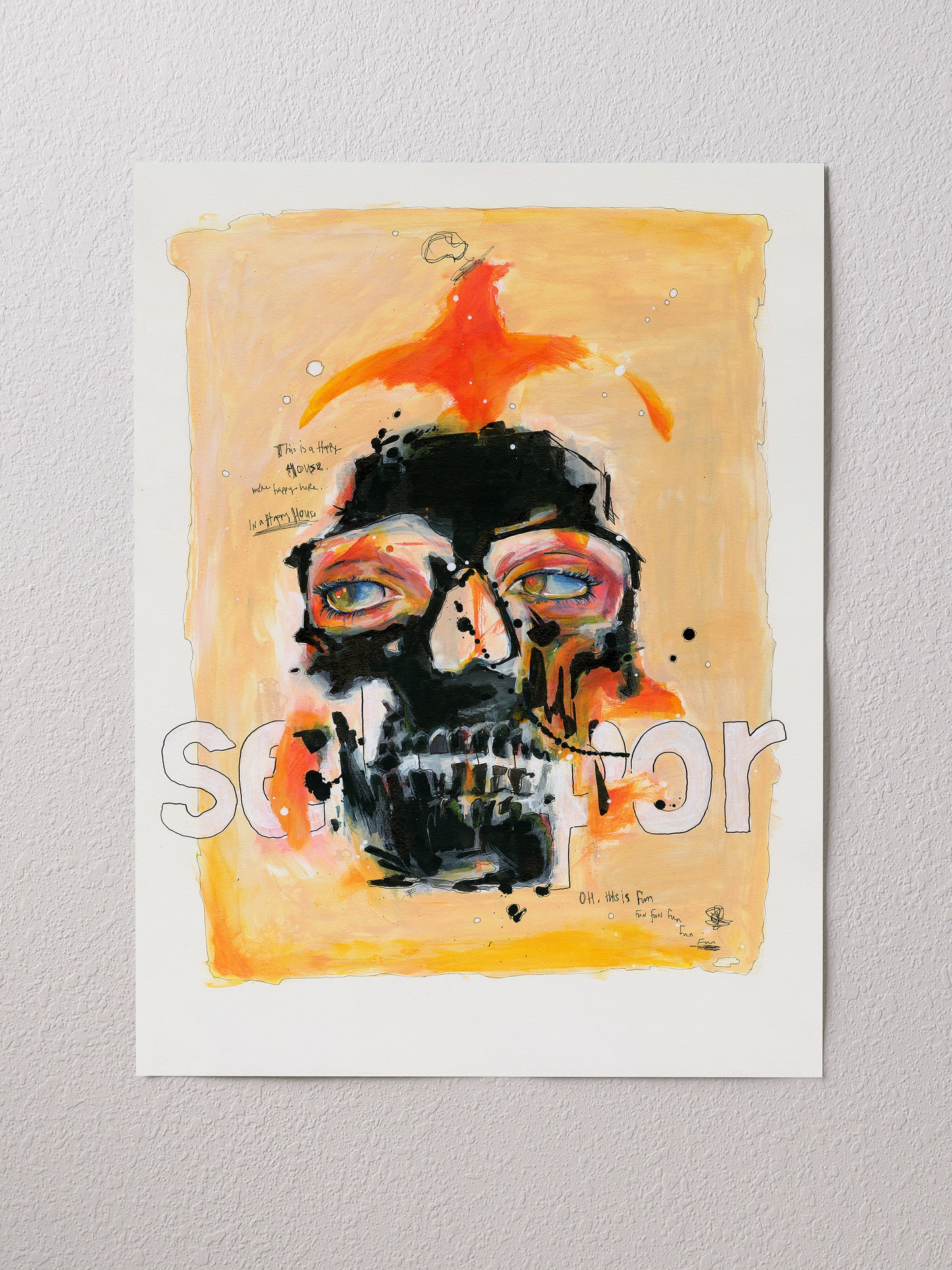 Original mixed media painting on paper | Emerging contemporary artist Kate Jensen | Katejjj.shop