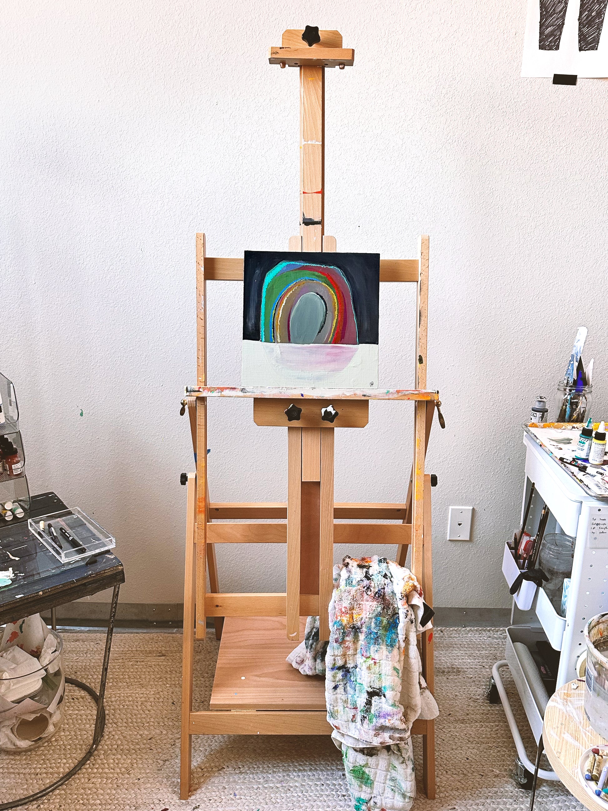 Original mixed media painting on wood | Emerging contemporary artist Kate Jensen | Katejjj.shop