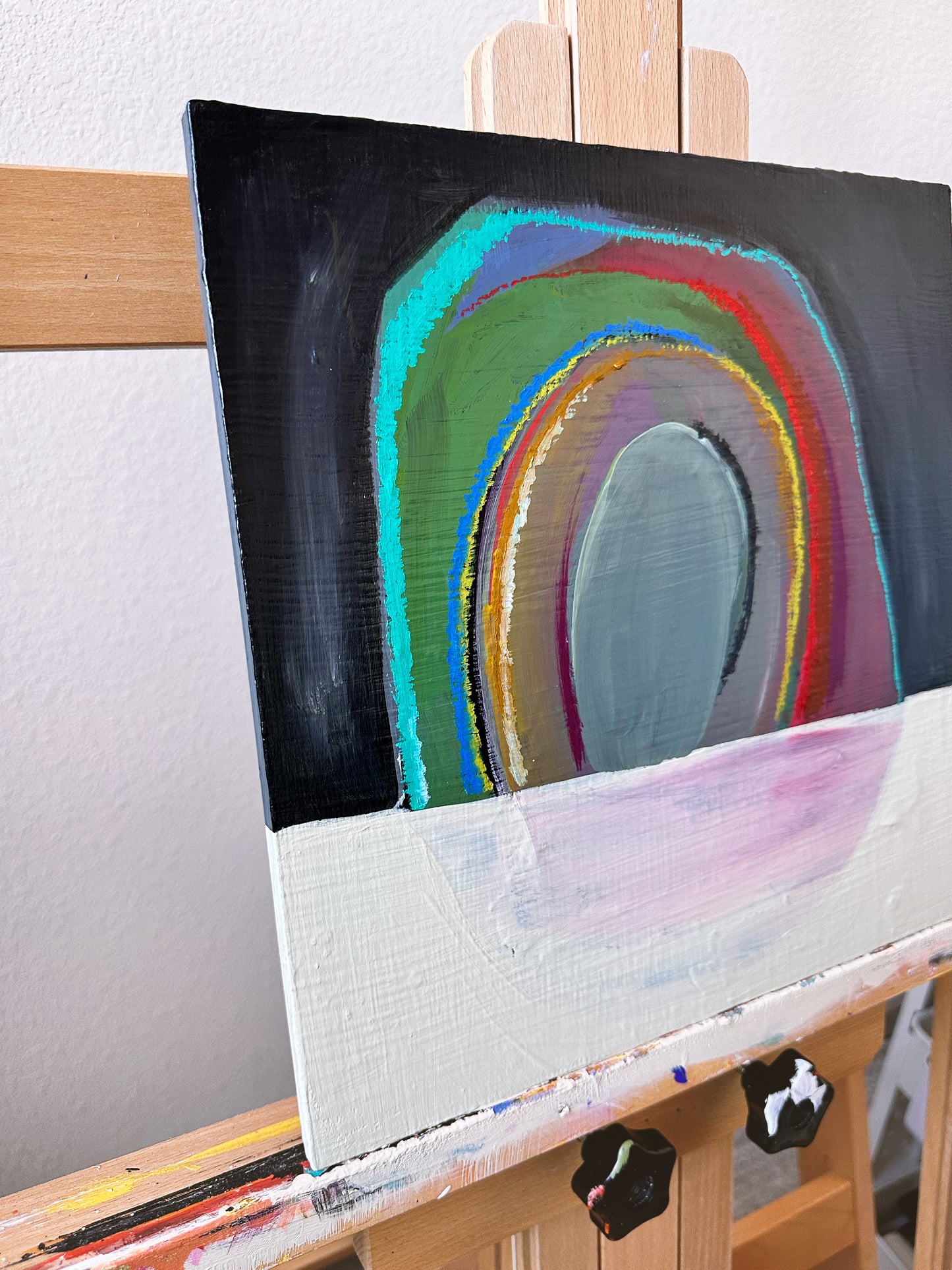 Original mixed media painting on wood | Emerging contemporary artist Kate Jensen | Katejjj.shop