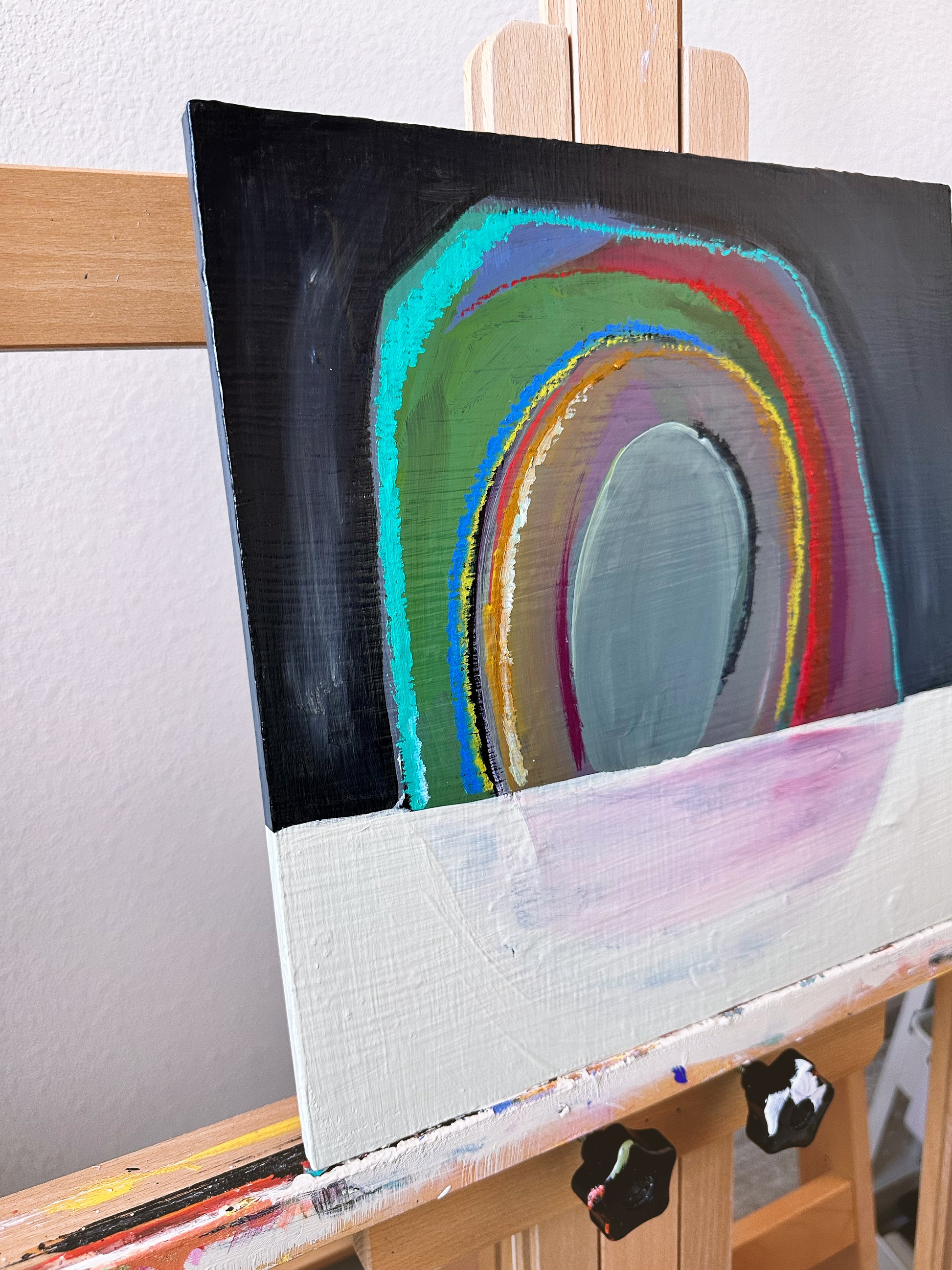 Original mixed media painting on wood | Emerging contemporary artist Kate Jensen | Katejjj.shop