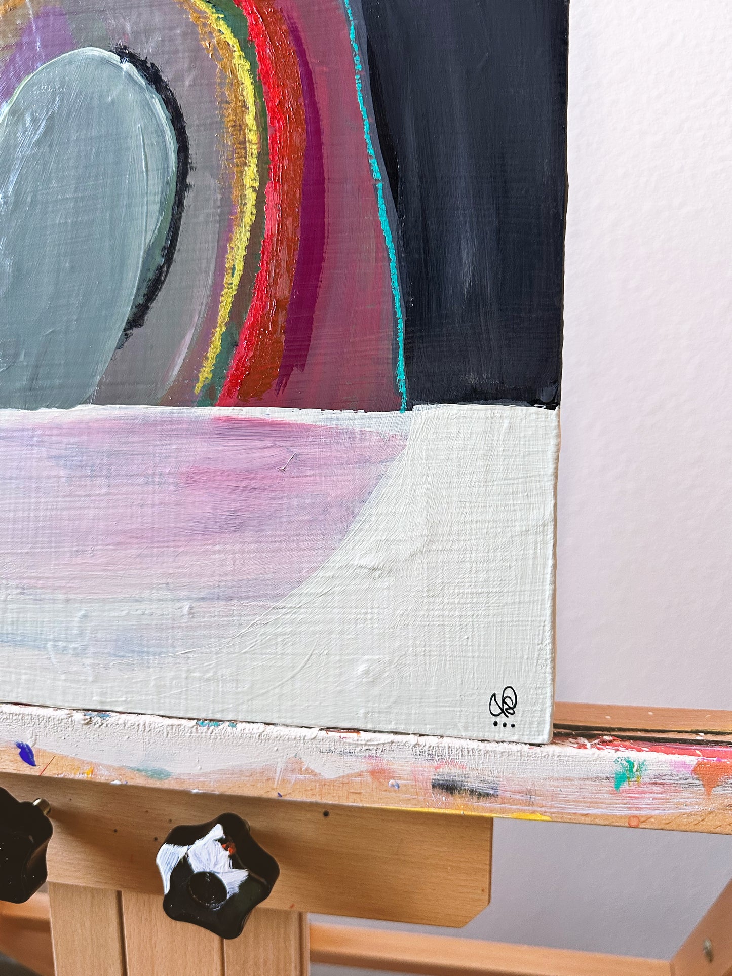 Original mixed media painting on wood | Emerging contemporary artist Kate Jensen | Katejjj.shop