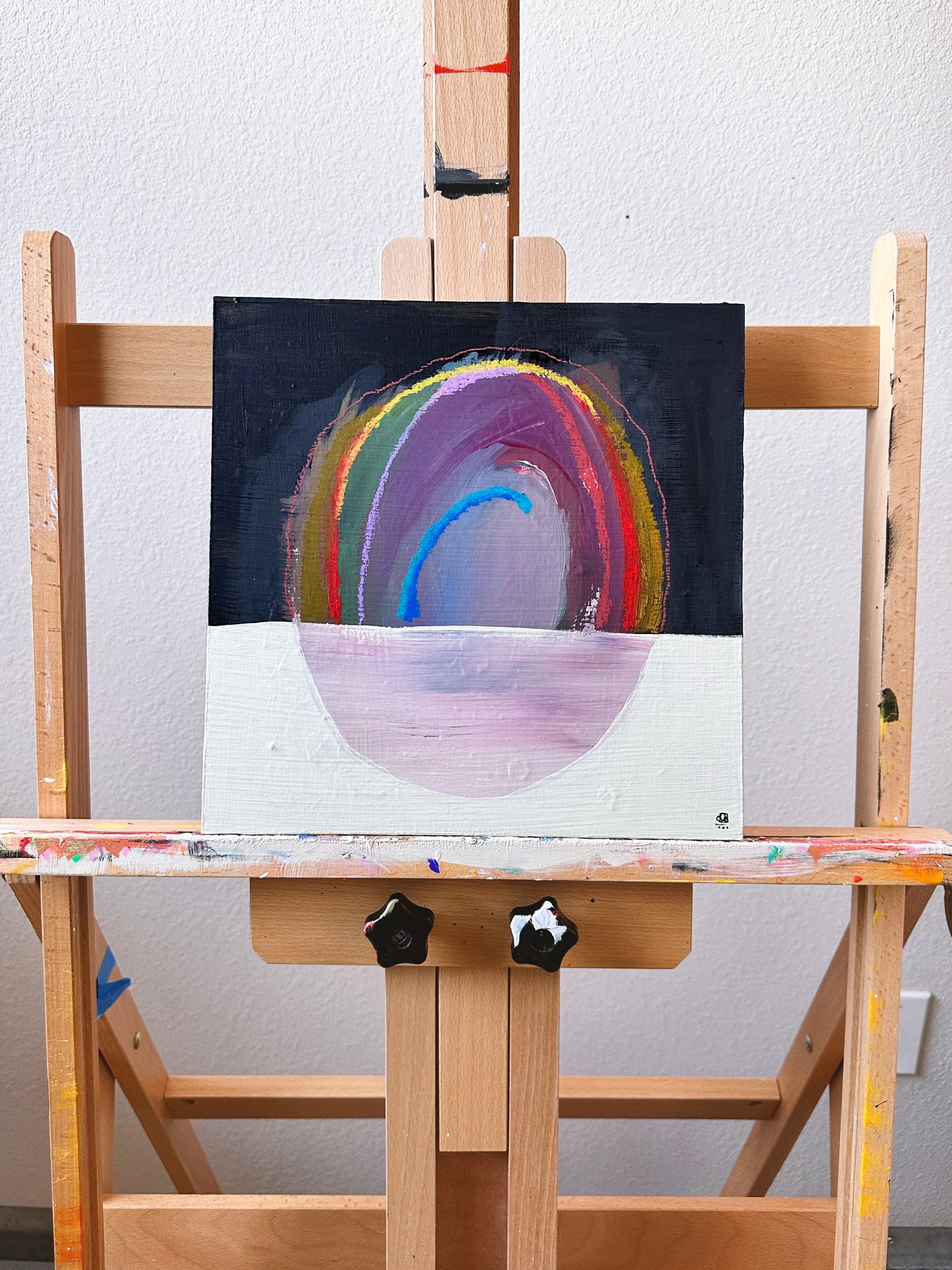 Original mixed media painting on wood | Emerging contemporary artist Kate Jensen | Katejjj.shop
