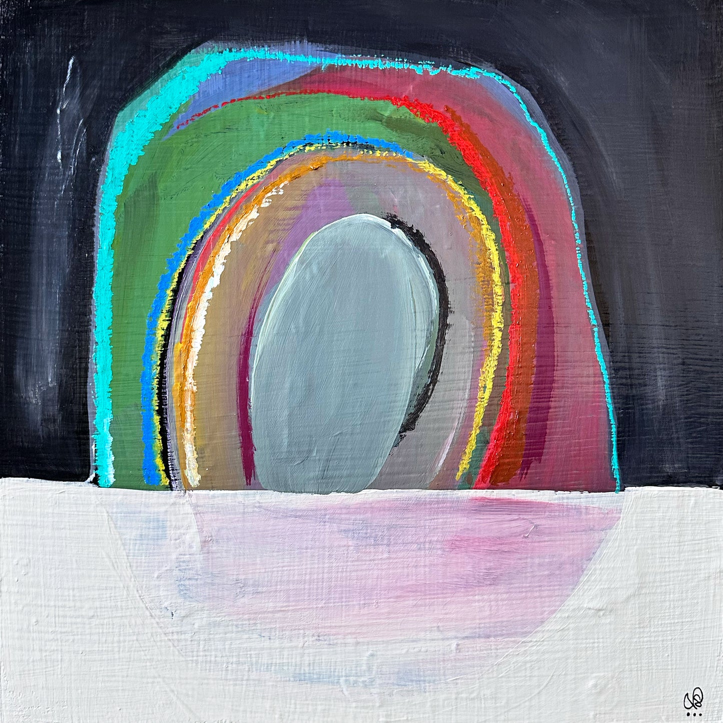 Original mixed media painting on wood | Emerging contemporary artist Kate Jensen | Katejjj.shop