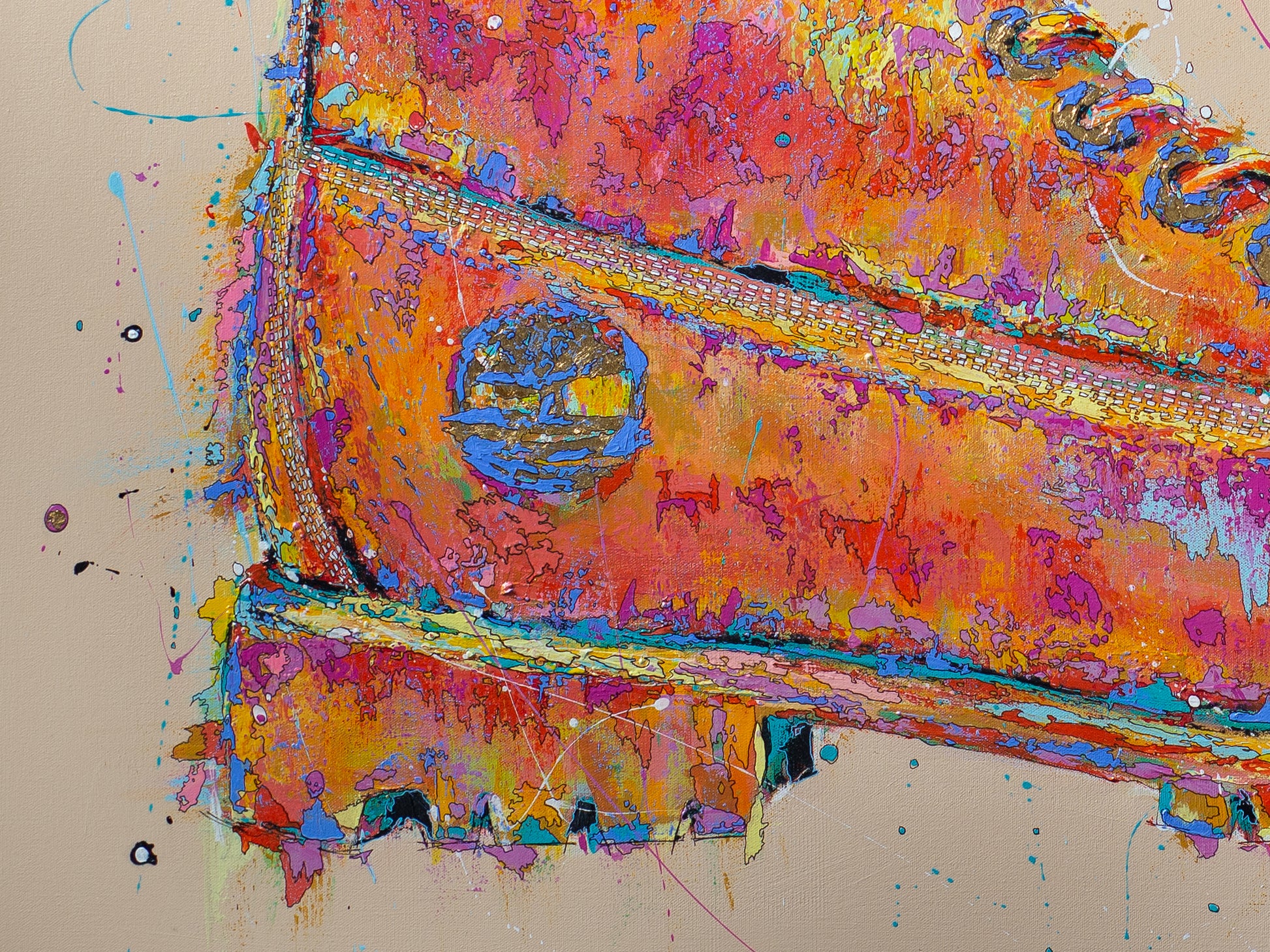 Acrylic painting on canvas of Timberland | Emerging contemporary artist Kate Jensen  | Katejjj.shop