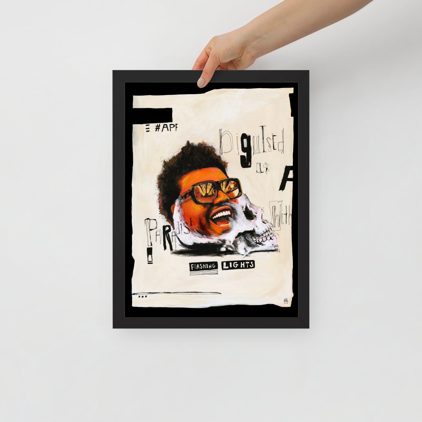 "Fine art framed print on matte paper of mixed media collage painting | Emerging contemporary artist Kate Jensen | Katejjj.shop"