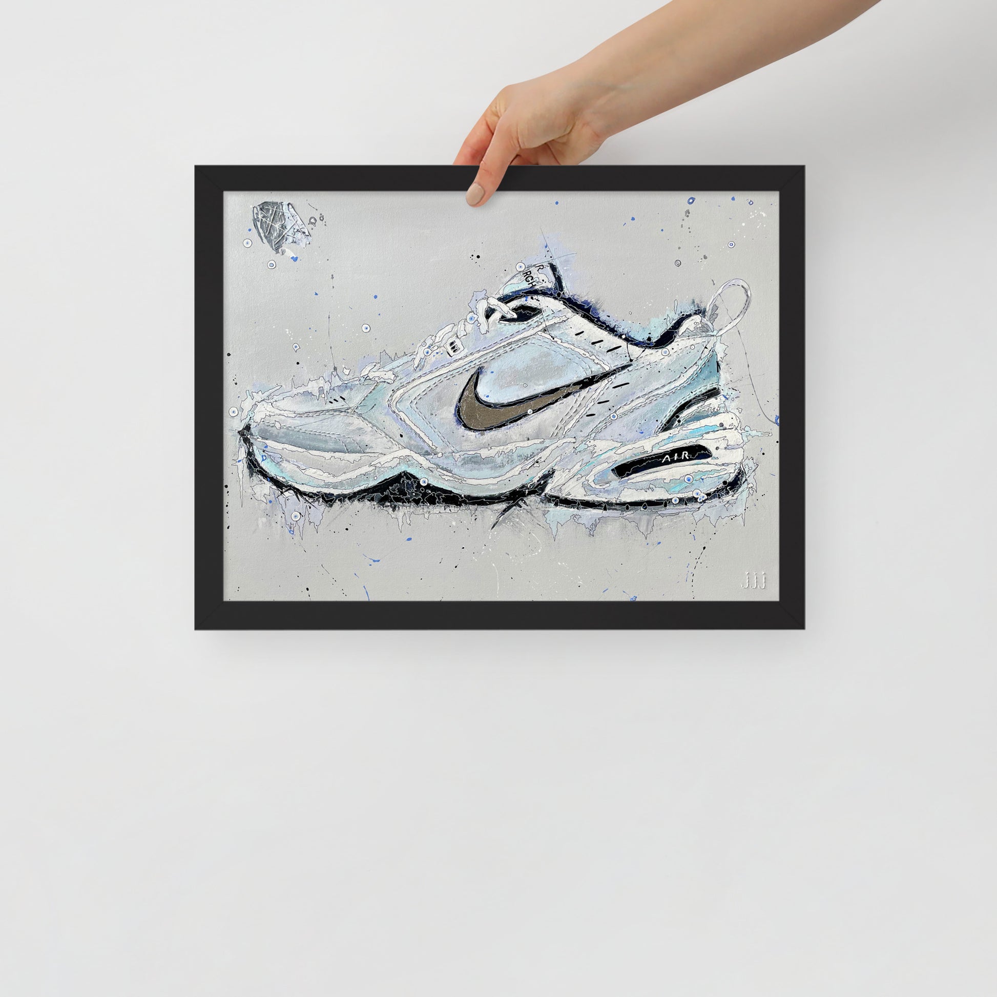 "Fine art framed print on matte paper of Nike Monarch acrylic painting | Emerging contemporary artist Kate Jensen  | Katejjj.shop"