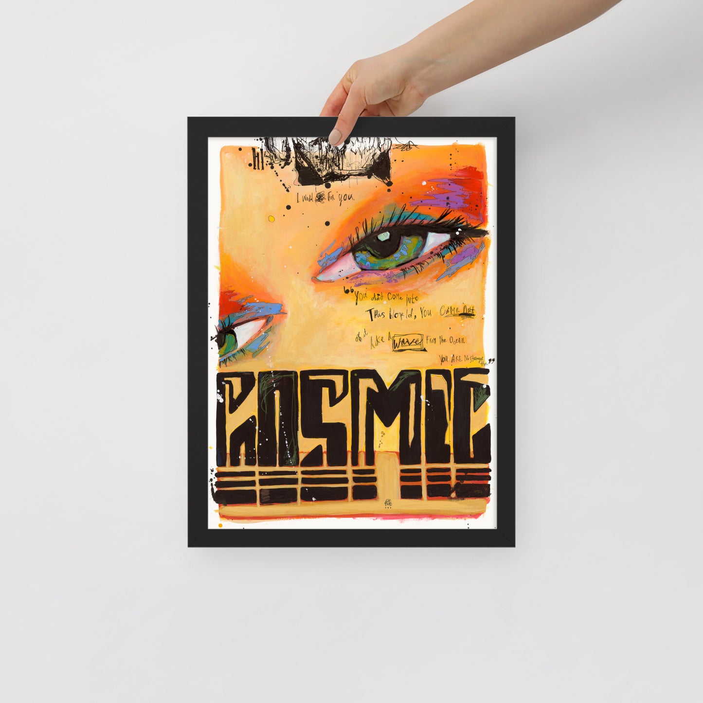 "Fine art framed print on matte paper of mixed media collage painting | Emerging contemporary artist Kate Jensen | Katejjj.shop"