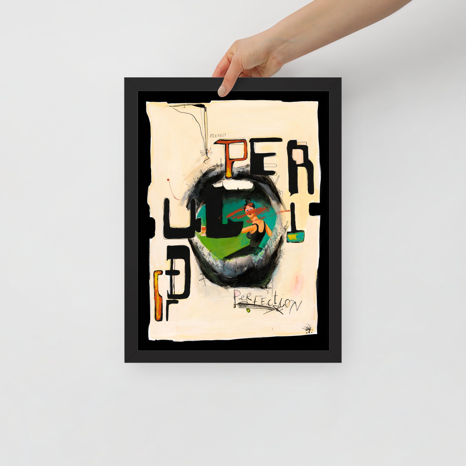 "Fine art framed print on matte paper of mixed media collage painting | Emerging contemporary artist Kate Jensen  | Katejjj.shop"