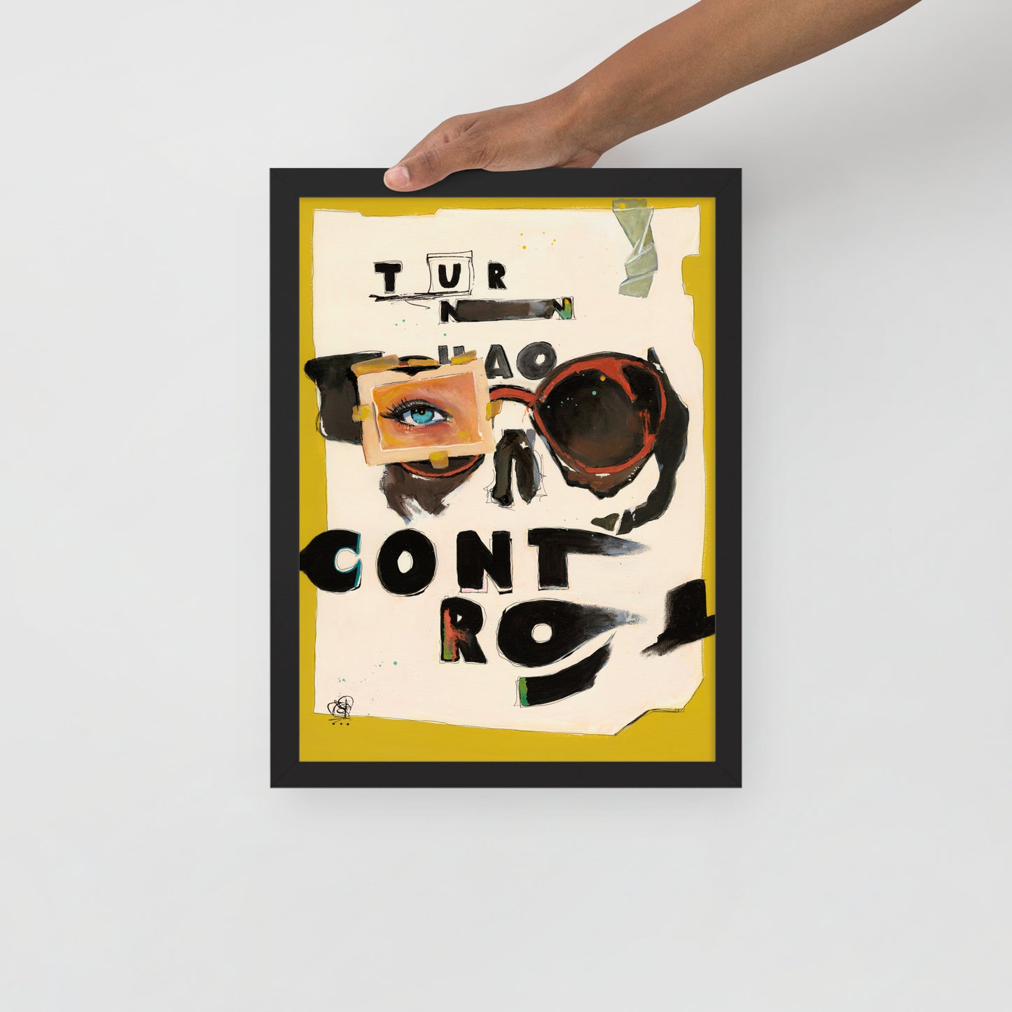 "Fine art framed print on matte paper of mixed media collage painting | Emerging contemporary artist Kate Jensen | Katejjj.shop"