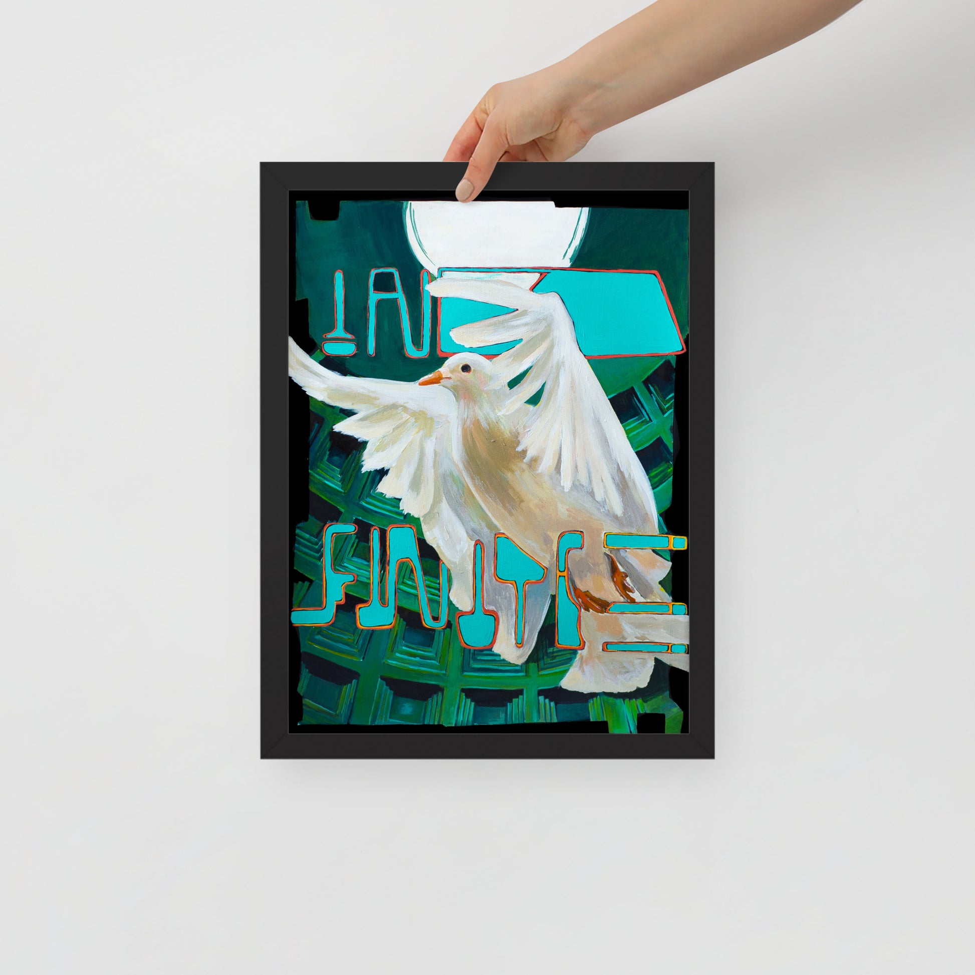 "Fine art framed print on matte paper of mixed media collage painting | Emerging contemporary artist Kate Jensen  | Katejjj.shop"