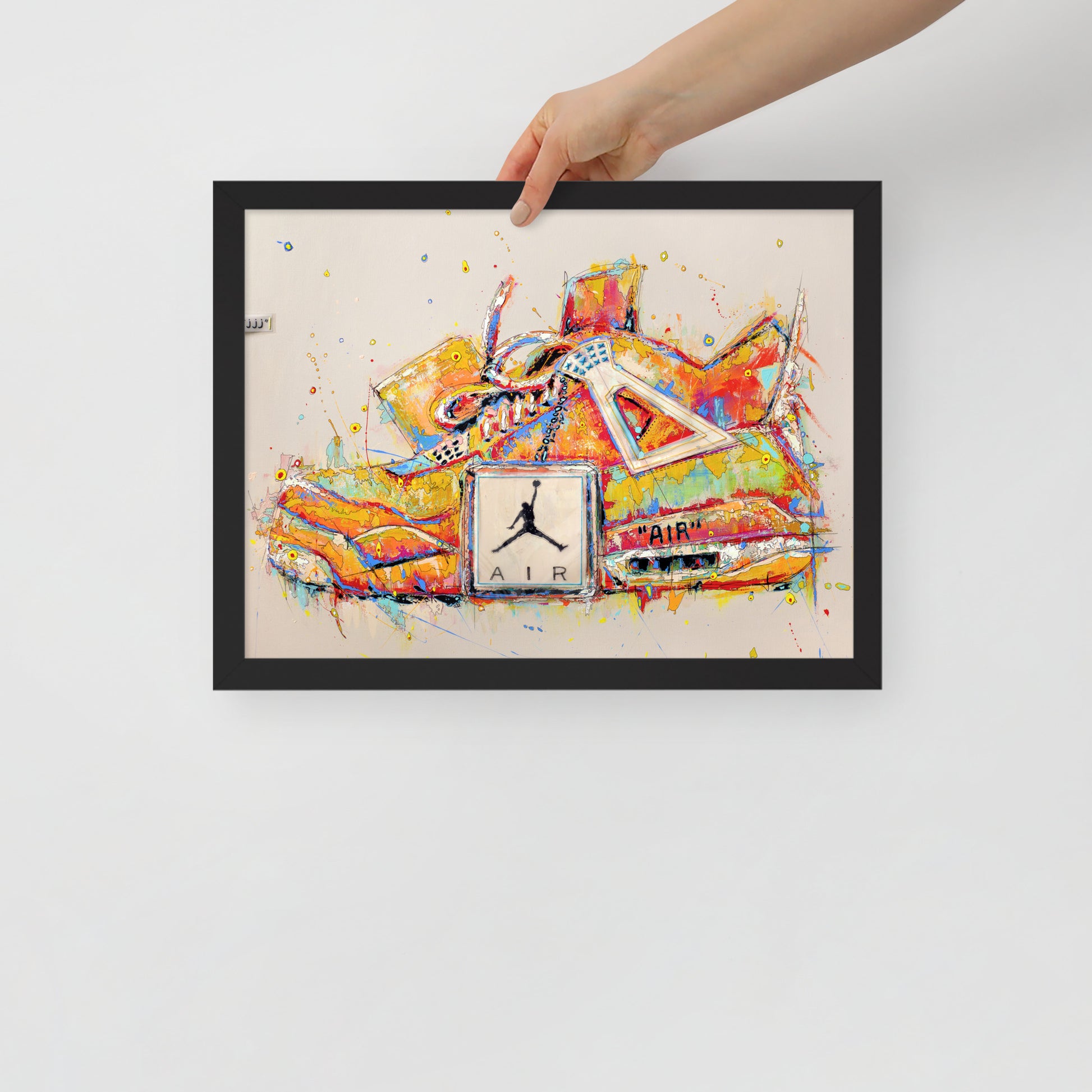 "Fine art framed print on matte paper of Air Jordan "Sail" painting | Emerging contemporary artist Kate Jensen | Katejjj.shop"