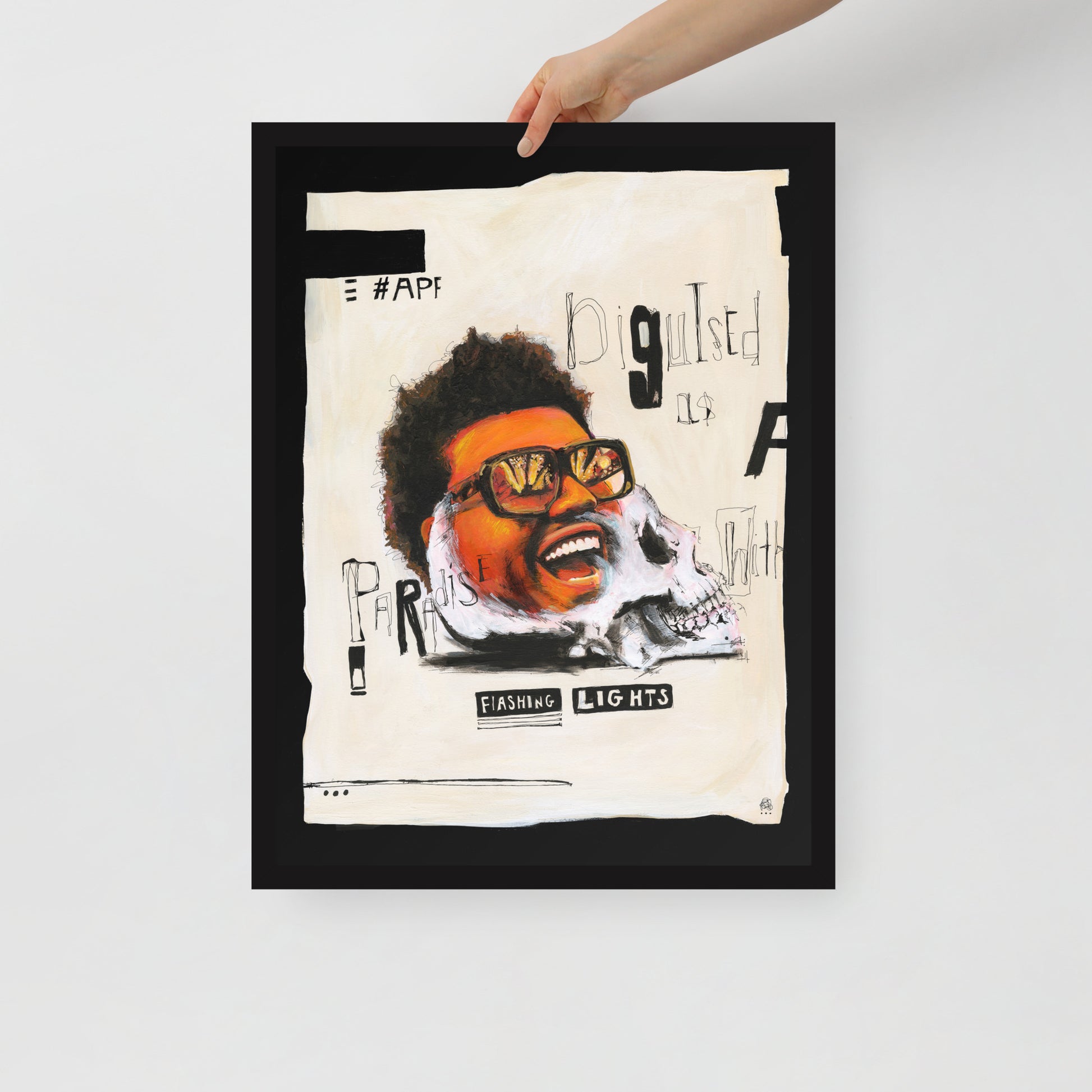 "Fine art framed print on matte paper of mixed media collage painting | Emerging contemporary artist Kate Jensen  | Katejjj.shop"