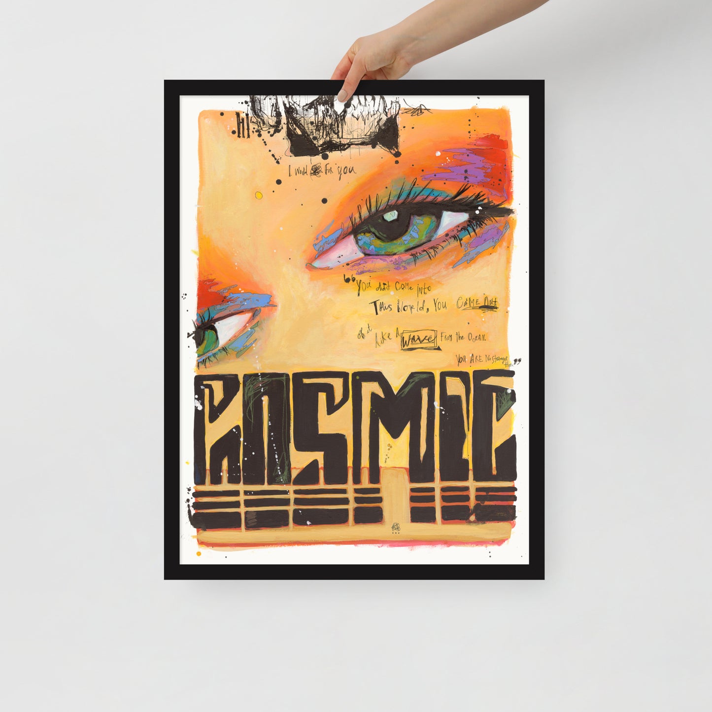 "Fine art framed print on matte paper of mixed media collage painting | Emerging contemporary artist Kate Jensen | Katejjj.shop"