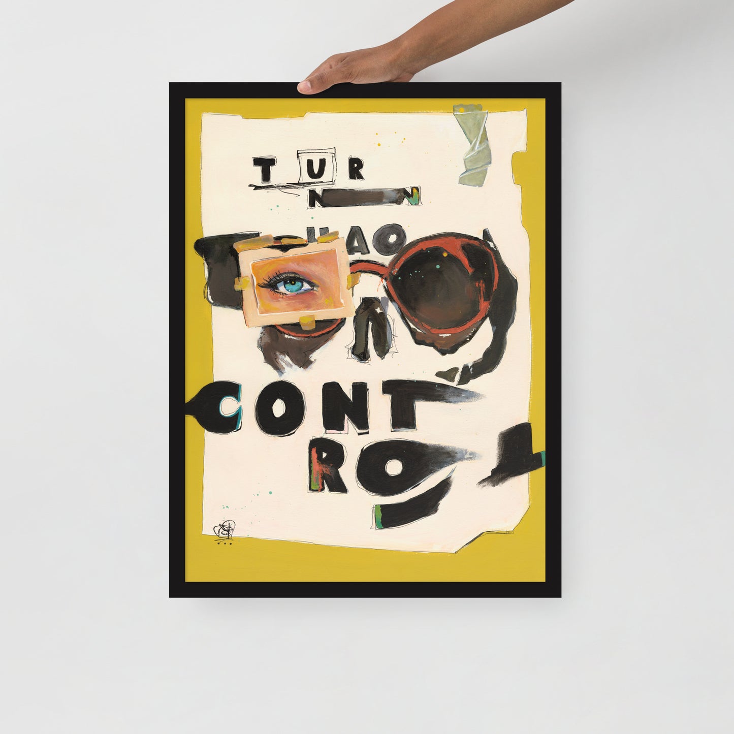 "Fine art framed print on matte paper of mixed media collage painting | Emerging contemporary artist Kate Jensen | Katejjj.shop"