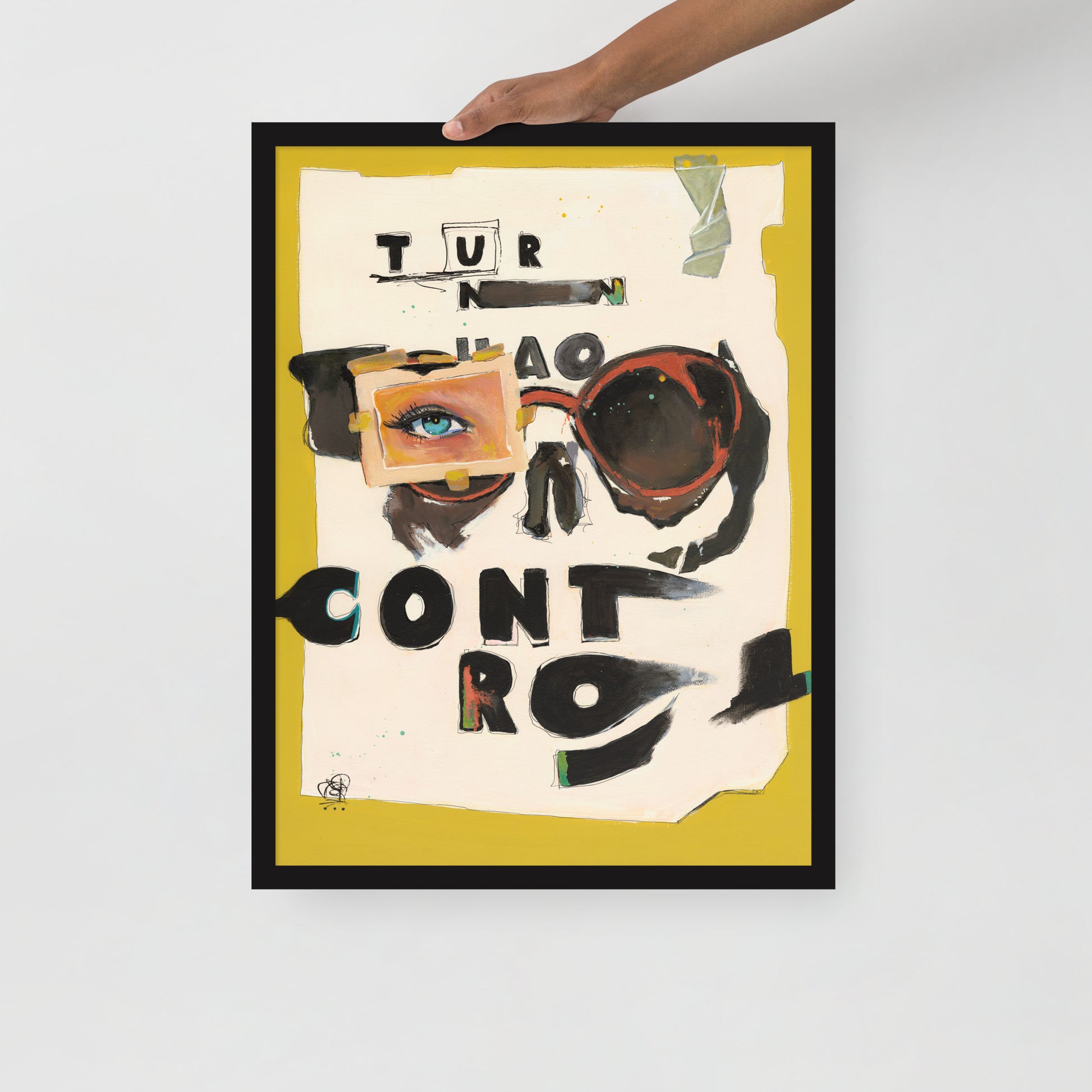 "Fine art framed print on matte paper of mixed media collage painting | Emerging contemporary artist Kate Jensen  | Katejjj.shop"