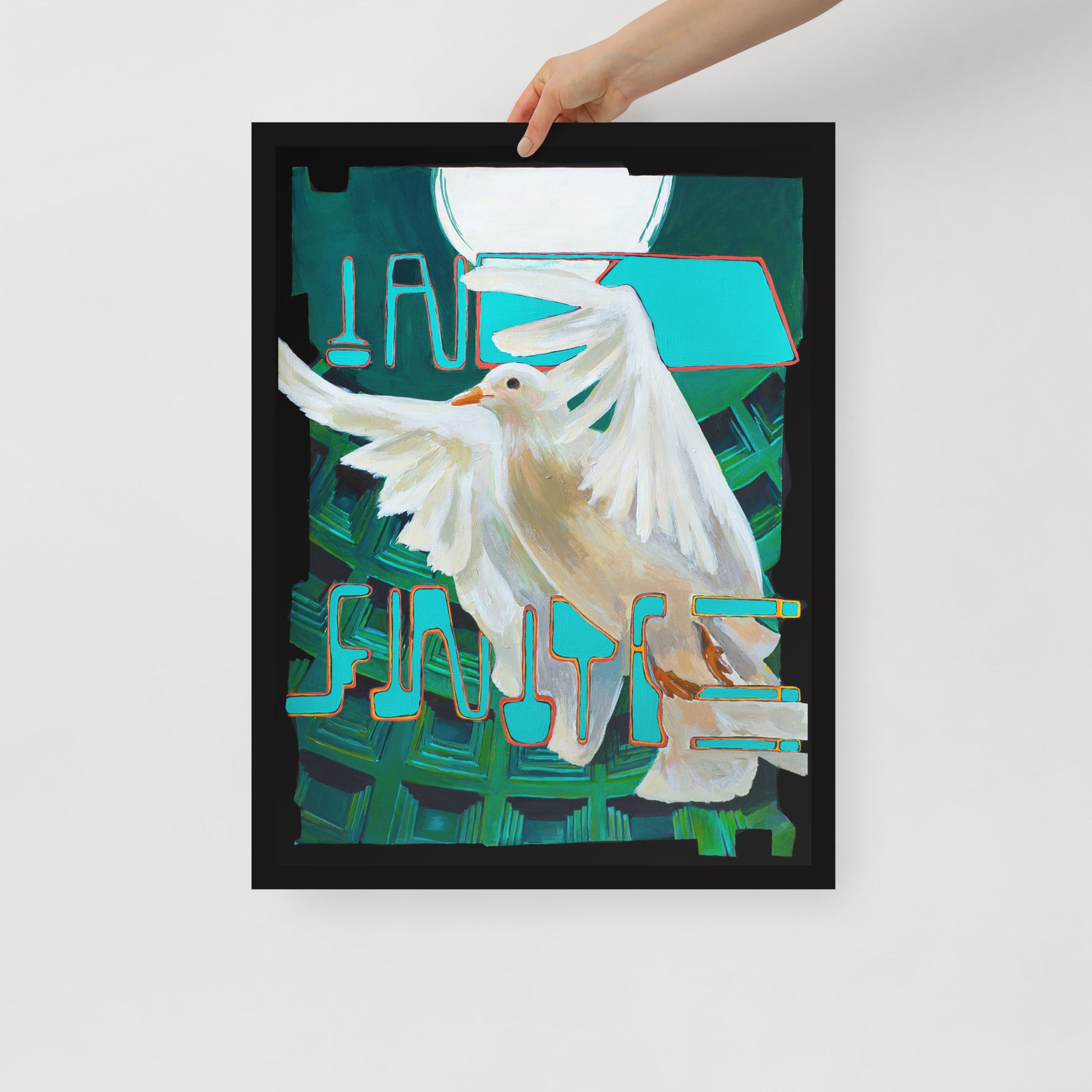 "Fine art framed print on matte paper of mixed media collage painting | Emerging contemporary artist Kate Jensen  | Katejjj.shop"