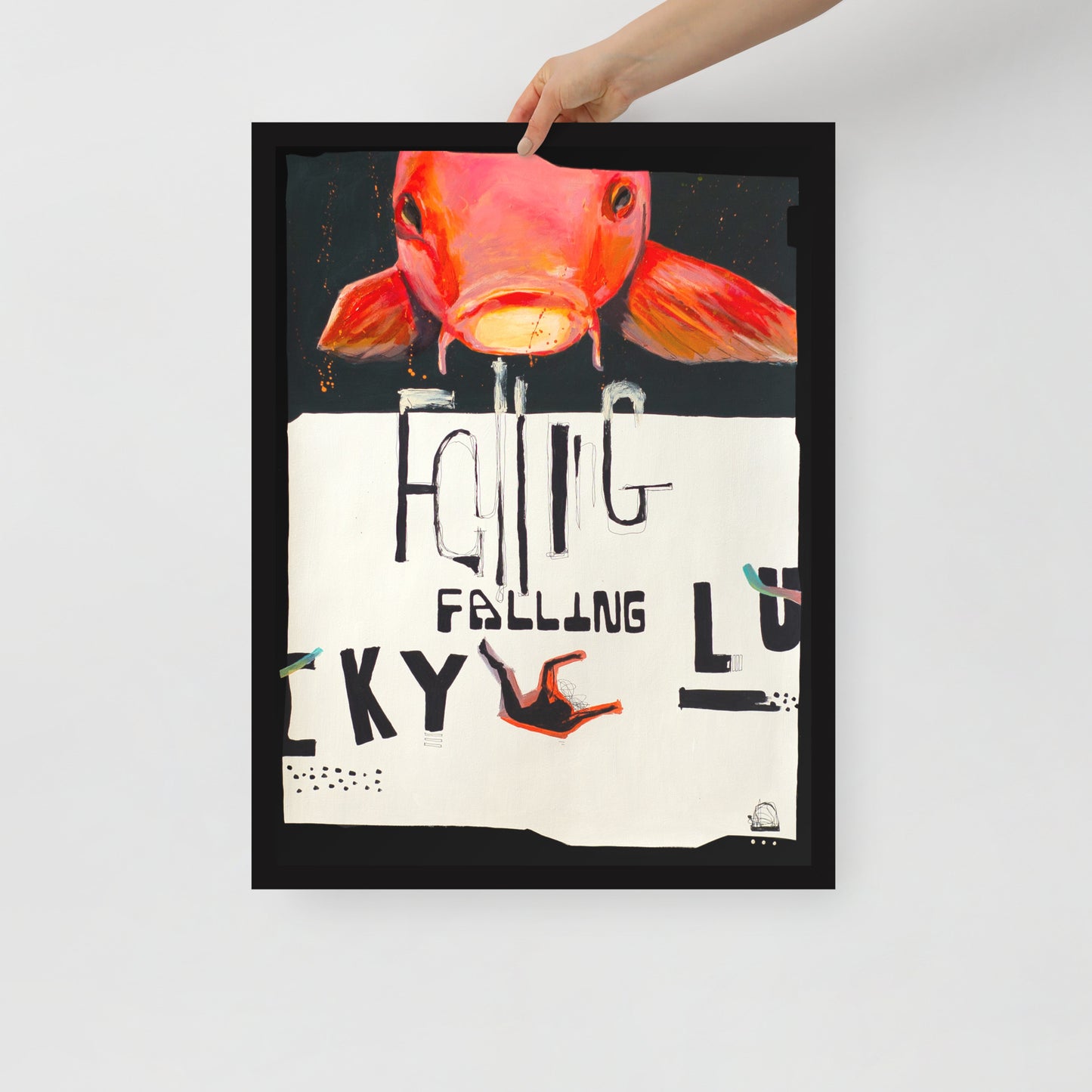 "Fine art framed print on matte paper of mixed media collage painting | Emerging contemporary artist Kate Jensen | Katejjj.shop"