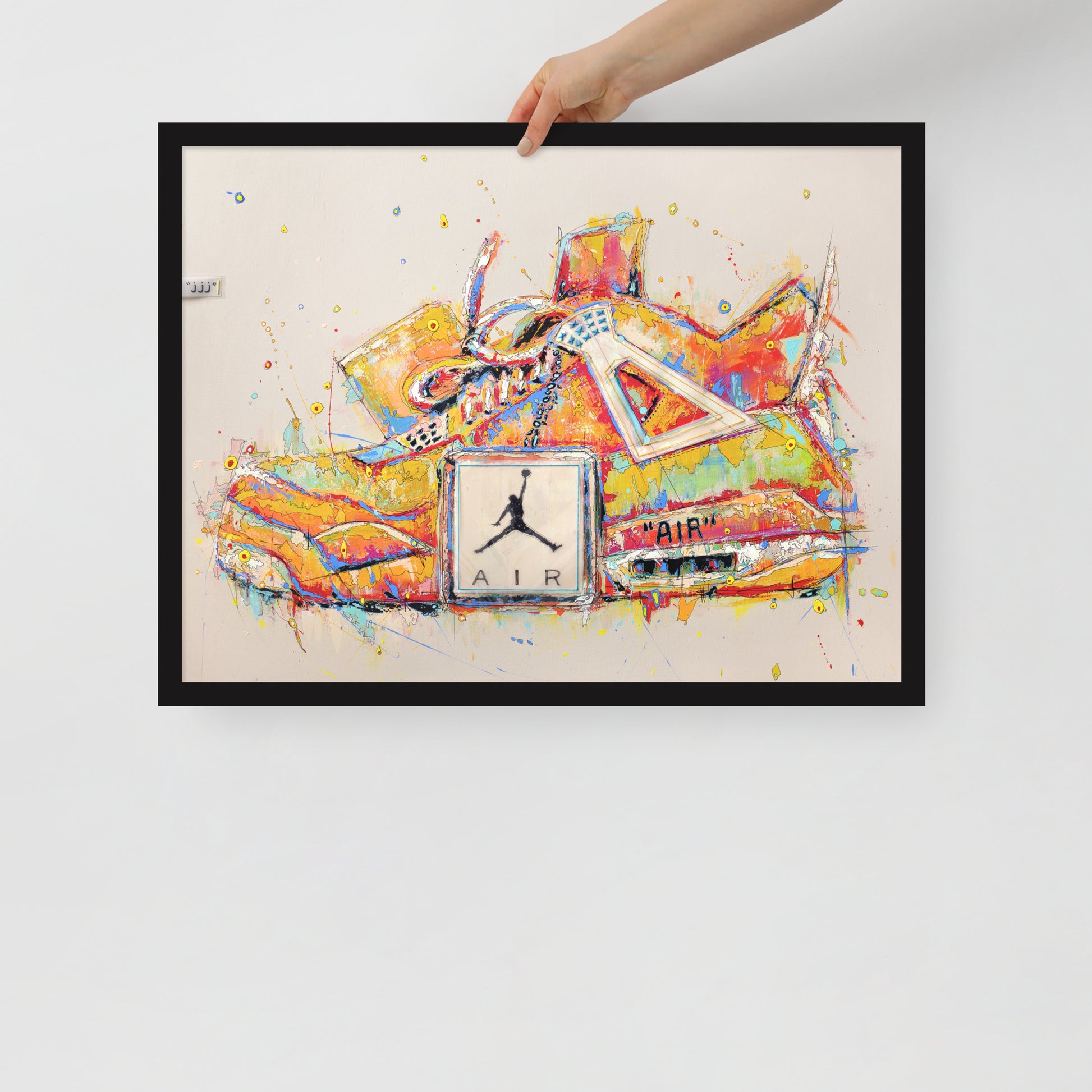 "Fine art framed print on matte paper of Air Jordan "Sail" painting | Emerging contemporary artist Kate Jensen | Katejjj.shop"