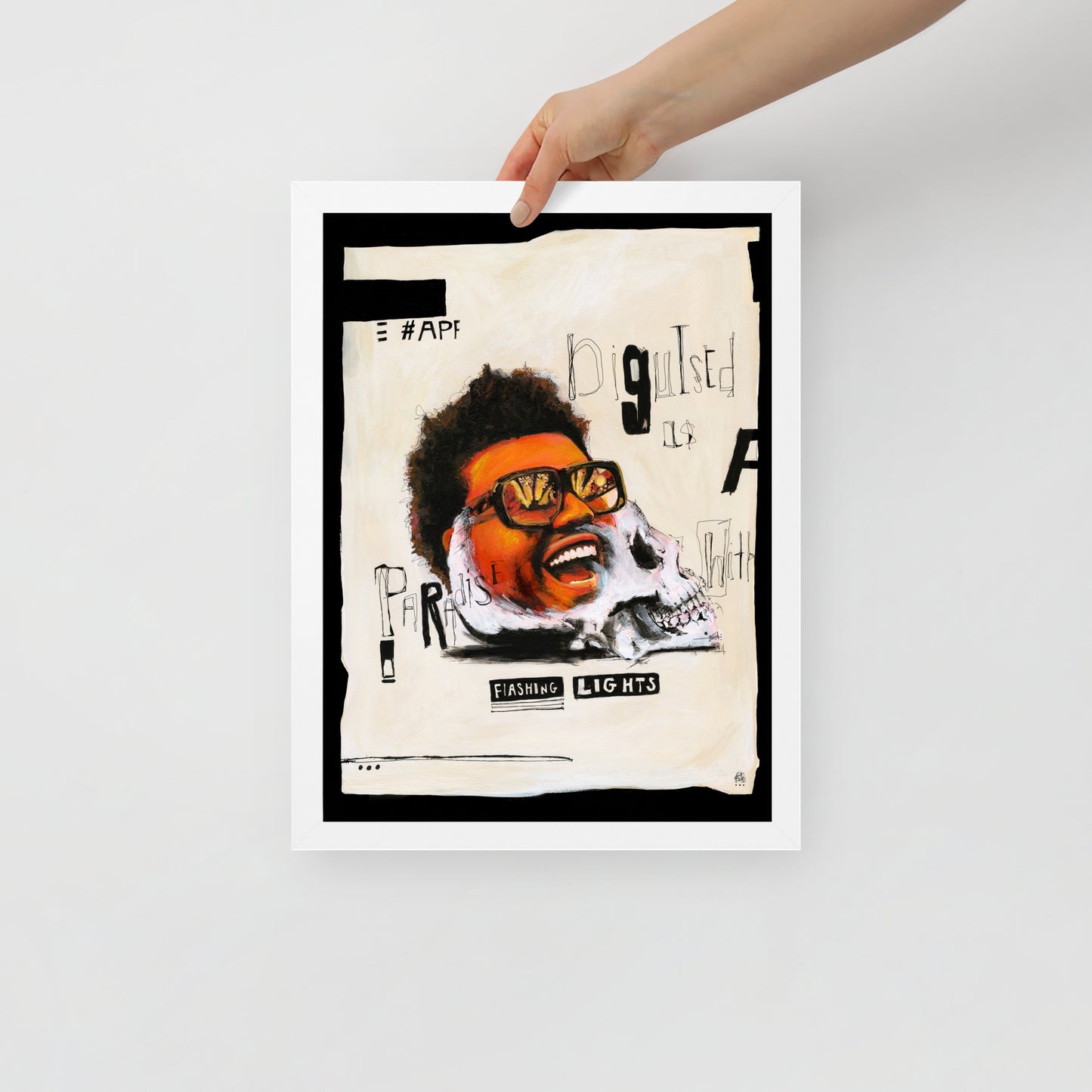 "Fine art framed print on matte paper of mixed media collage painting | Emerging contemporary artist Kate Jensen | Katejjj.shop"