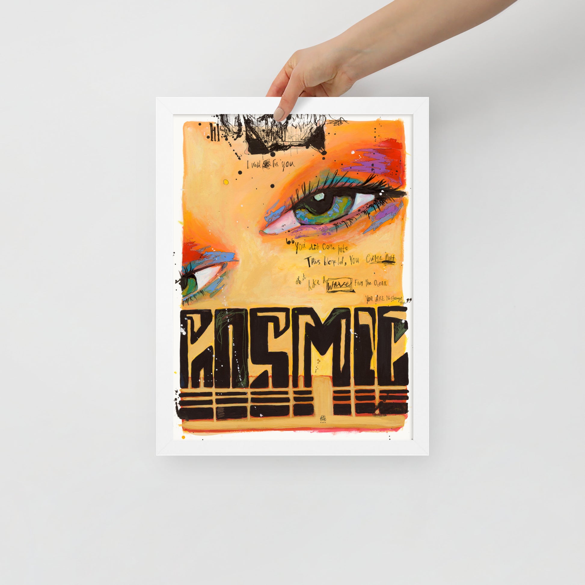 "Fine art framed print on matte paper of mixed media collage painting | Emerging contemporary artist Kate Jensen  | Katejjj.shop"