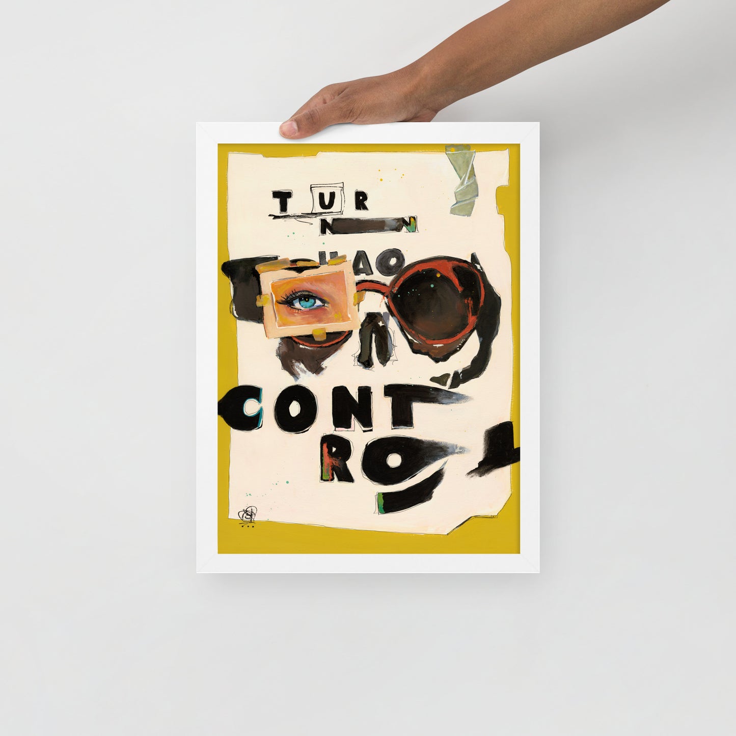 "Fine art framed print on matte paper of mixed media collage painting | Emerging contemporary artist Kate Jensen | Katejjj.shop"
