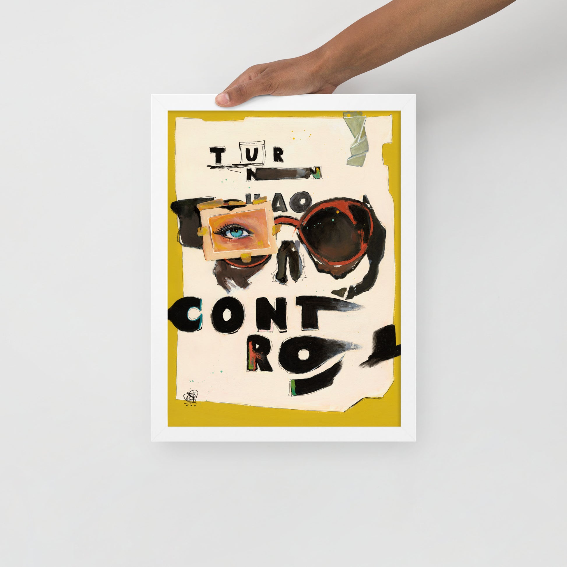 "Fine art framed print on matte paper of mixed media collage painting | Emerging contemporary artist Kate Jensen  | Katejjj.shop"