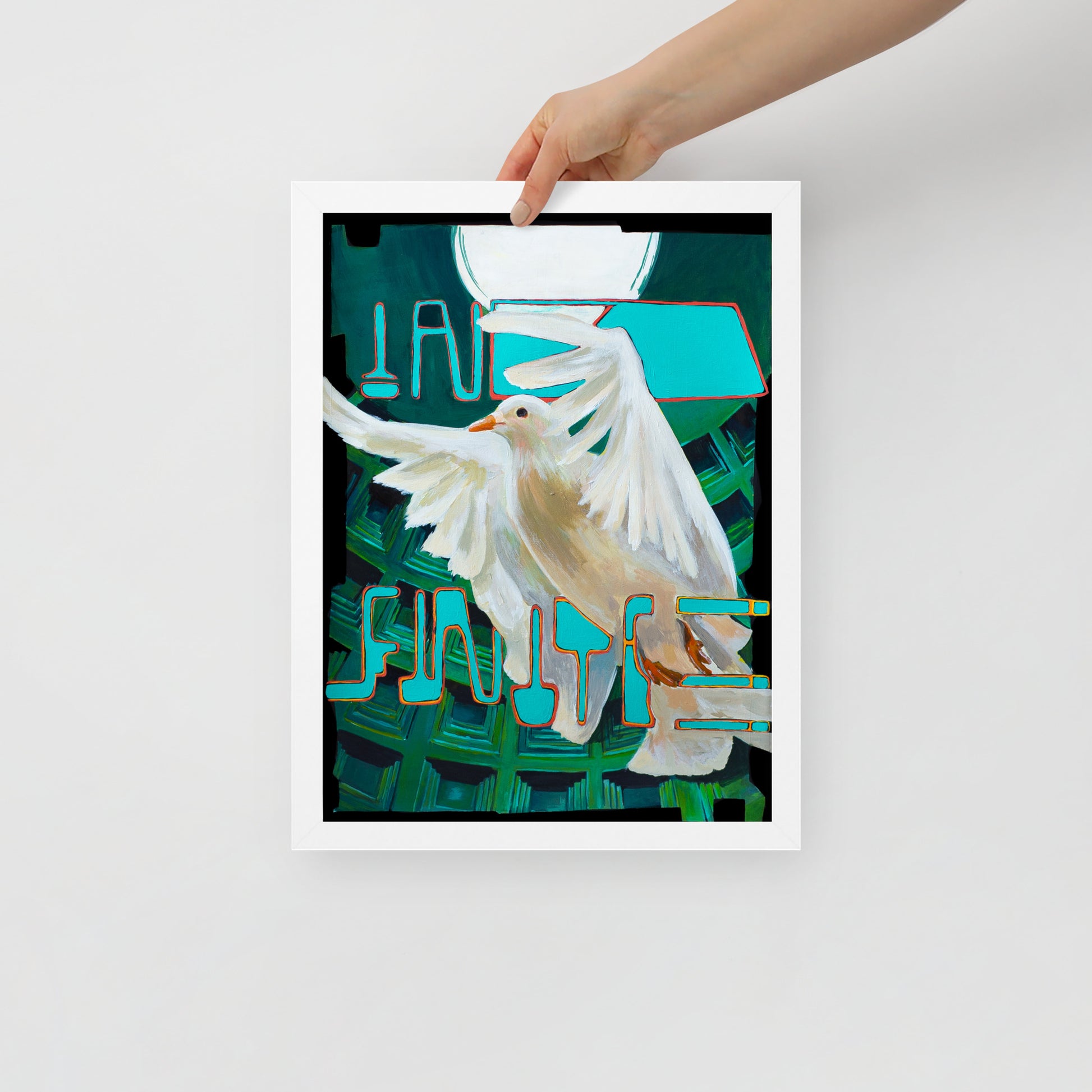 "Fine art framed print on matte paper of mixed media collage painting | Emerging contemporary artist Kate Jensen  | Katejjj.shop"