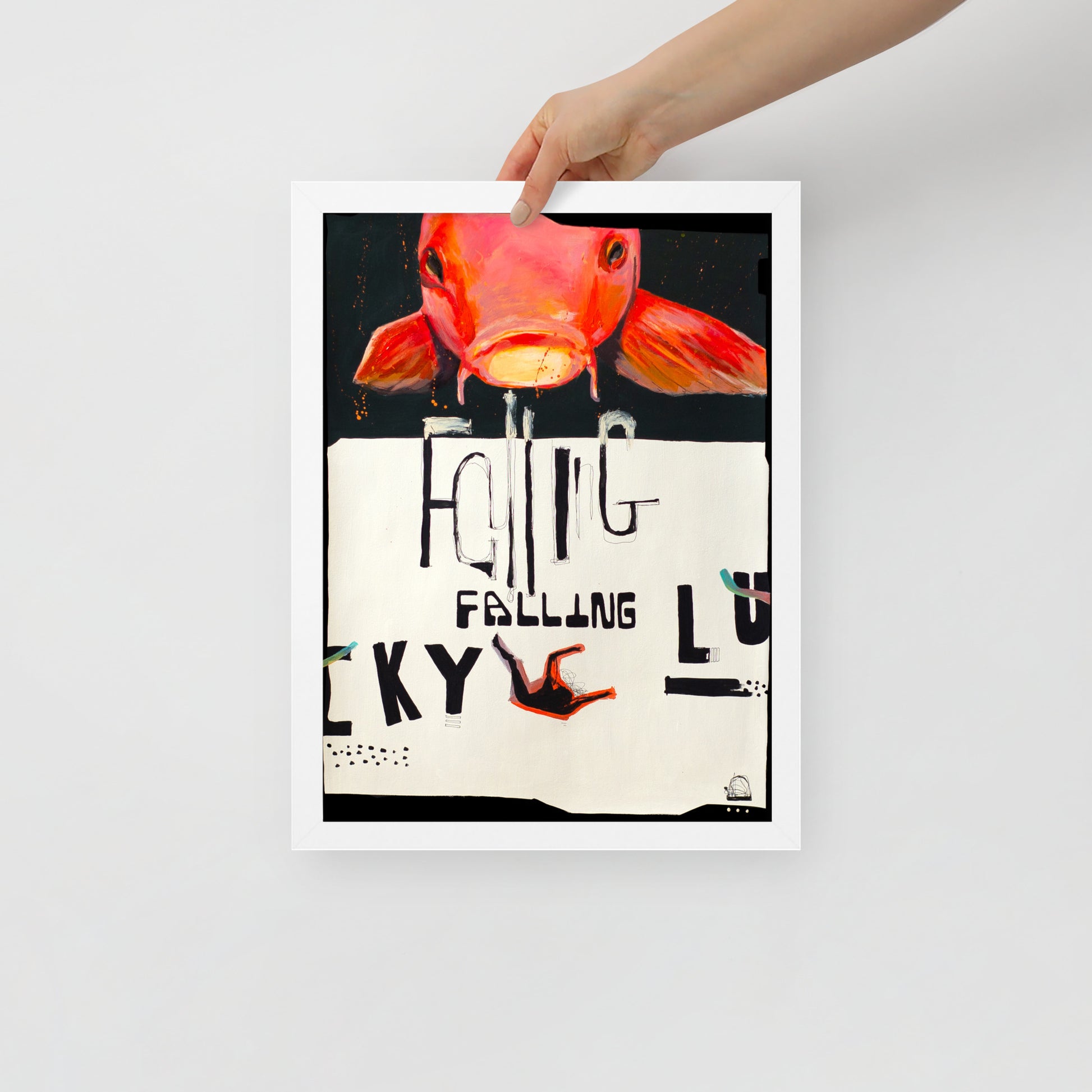 "Fine art framed print on matte paper of mixed media collage painting | Emerging contemporary artist Kate Jensen  | Katejjj.shop"