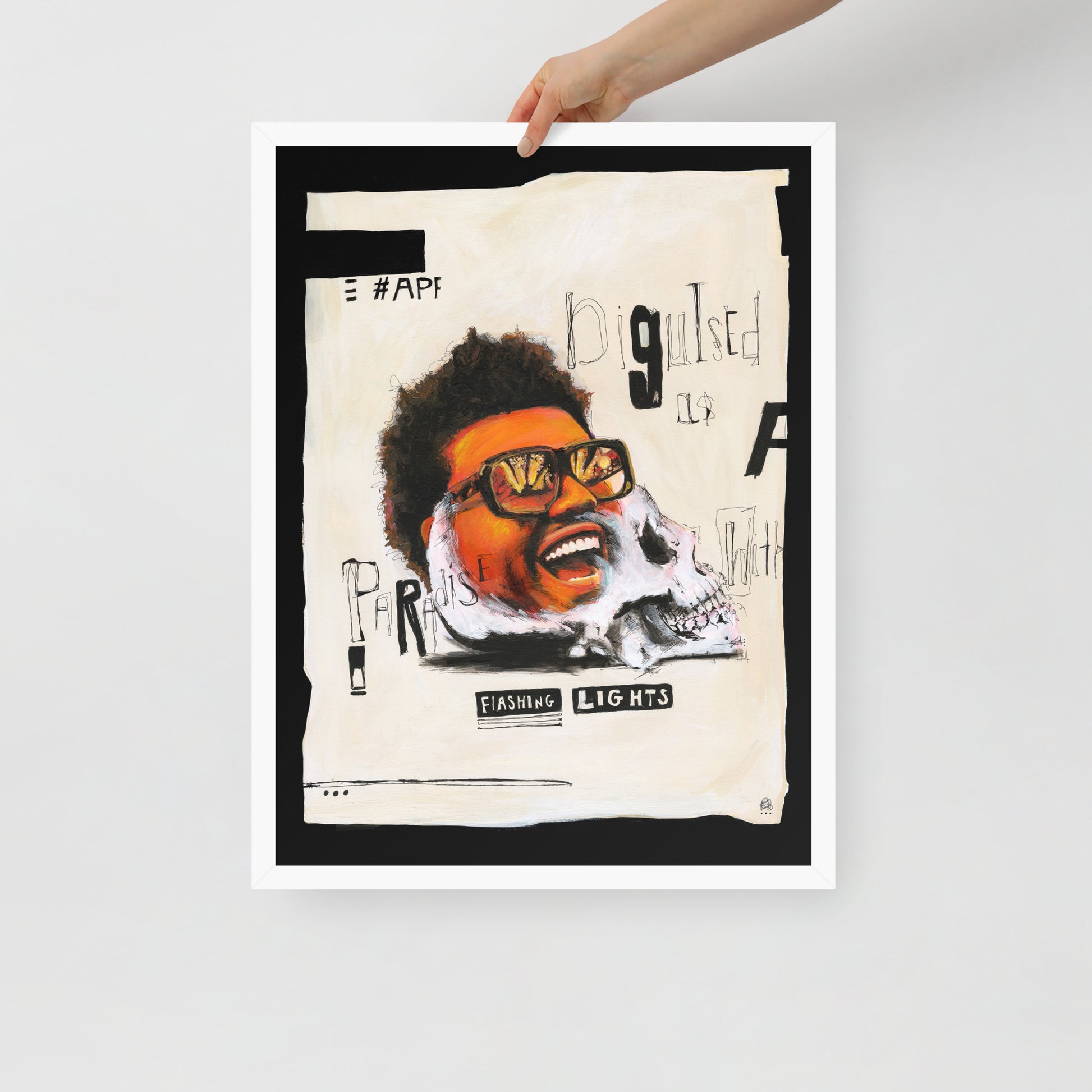 "Fine art framed print on matte paper of mixed media collage painting | Emerging contemporary artist Kate Jensen  | Katejjj.shop"