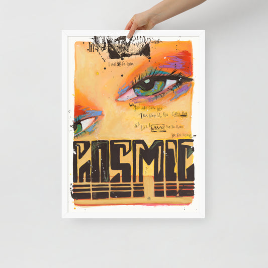"Fine art framed print on matte paper of mixed media collage painting | Emerging contemporary artist Kate Jensen  | Katejjj.shop"