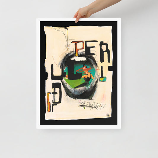 "Fine art framed print on matte paper of mixed media collage painting | Emerging contemporary artist Kate Jensen  | Katejjj.shop"