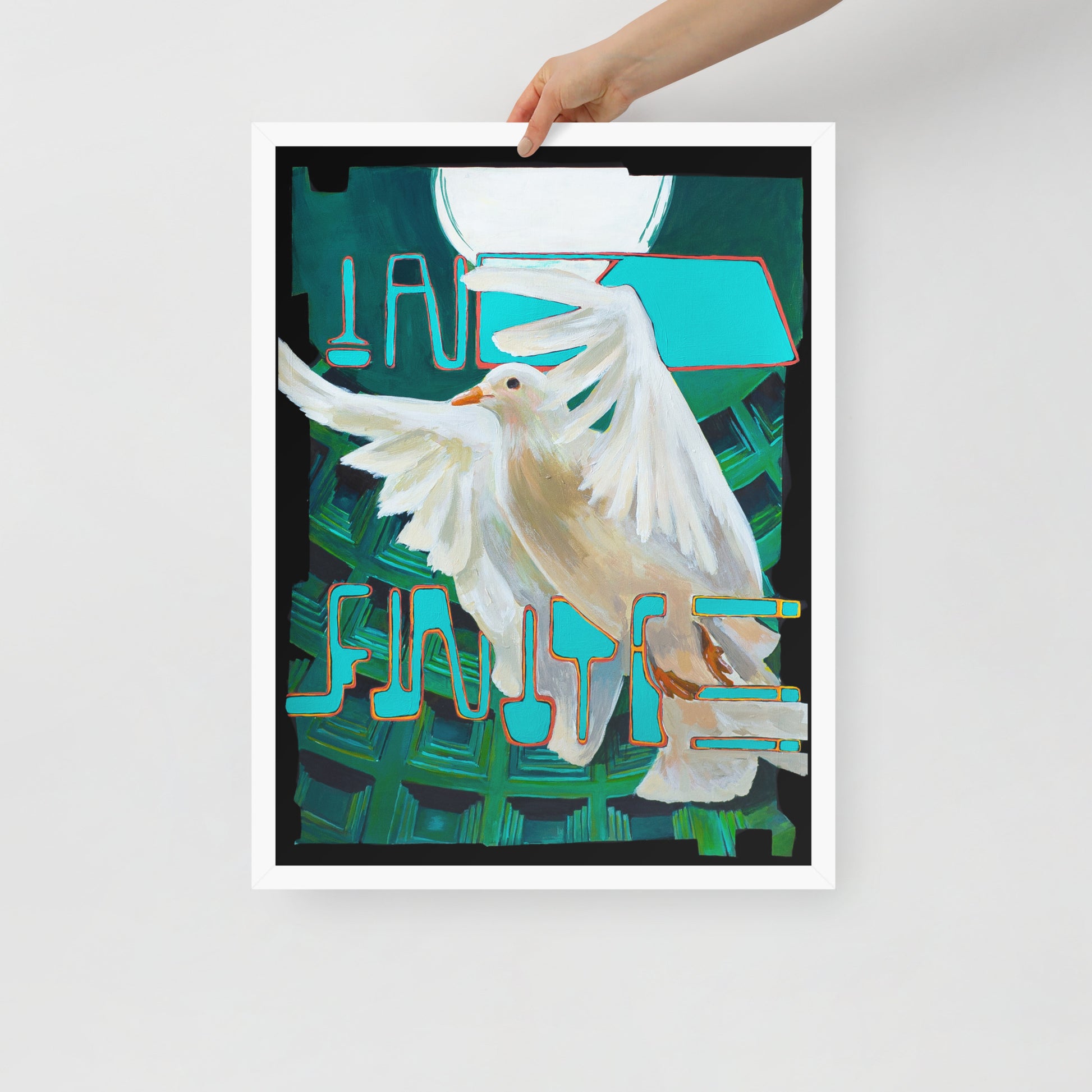 "Fine art framed print on matte paper of mixed media collage painting | Emerging contemporary artist Kate Jensen  | Katejjj.shop"