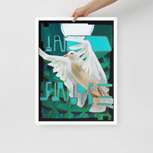 "Fine art framed print on matte paper of mixed media collage painting | Emerging contemporary artist Kate Jensen  | Katejjj.shop"