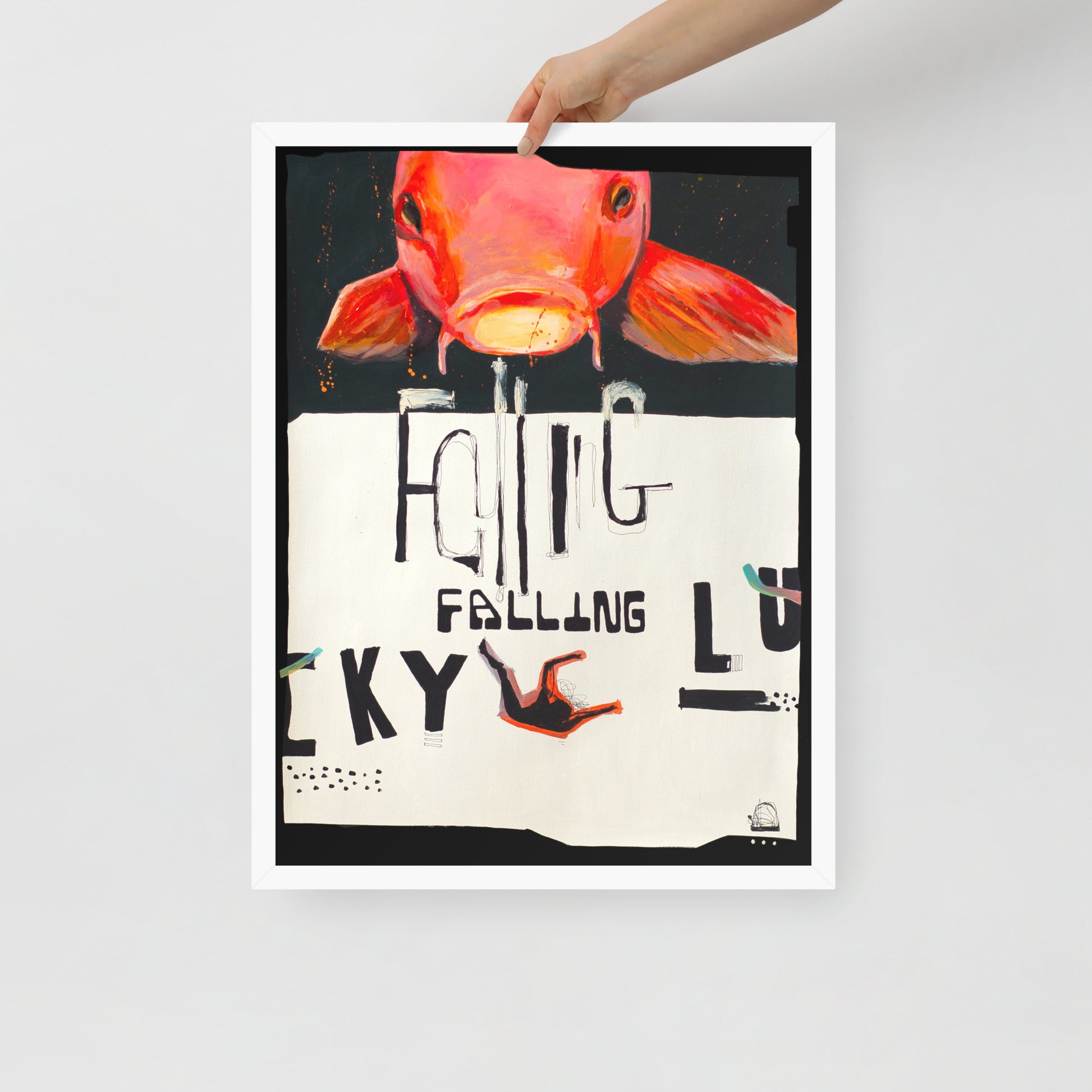 "Fine art framed print on matte paper of mixed media collage painting | Emerging contemporary artist Kate Jensen  | Katejjj.shop"