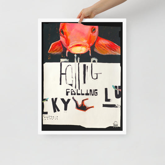 "Fine art framed print on matte paper of mixed media collage painting | Emerging contemporary artist Kate Jensen  | Katejjj.shop"