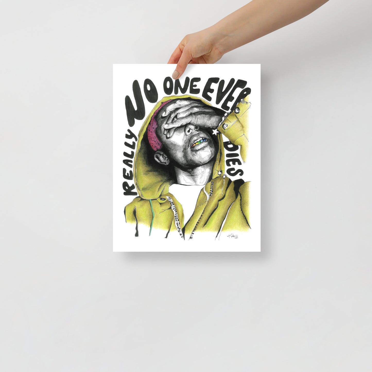 "Fine art print on matte paper of Pharrell Williams illustration | Emerging contemporary artist Kate Jensen | Katejjj.shop"